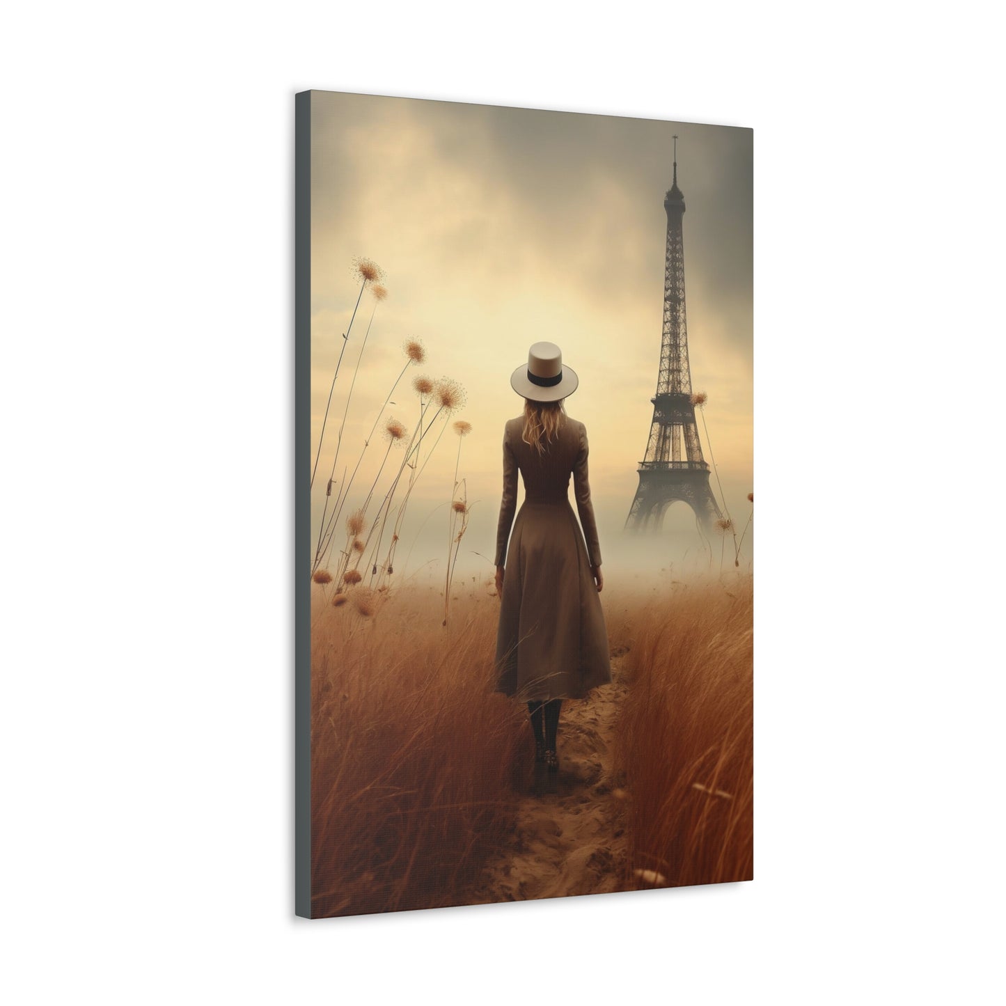 Eiffel Tower Apocalyptic Wall Art, Print on Canvas Gallery Wraps (FREE SHIPPING)