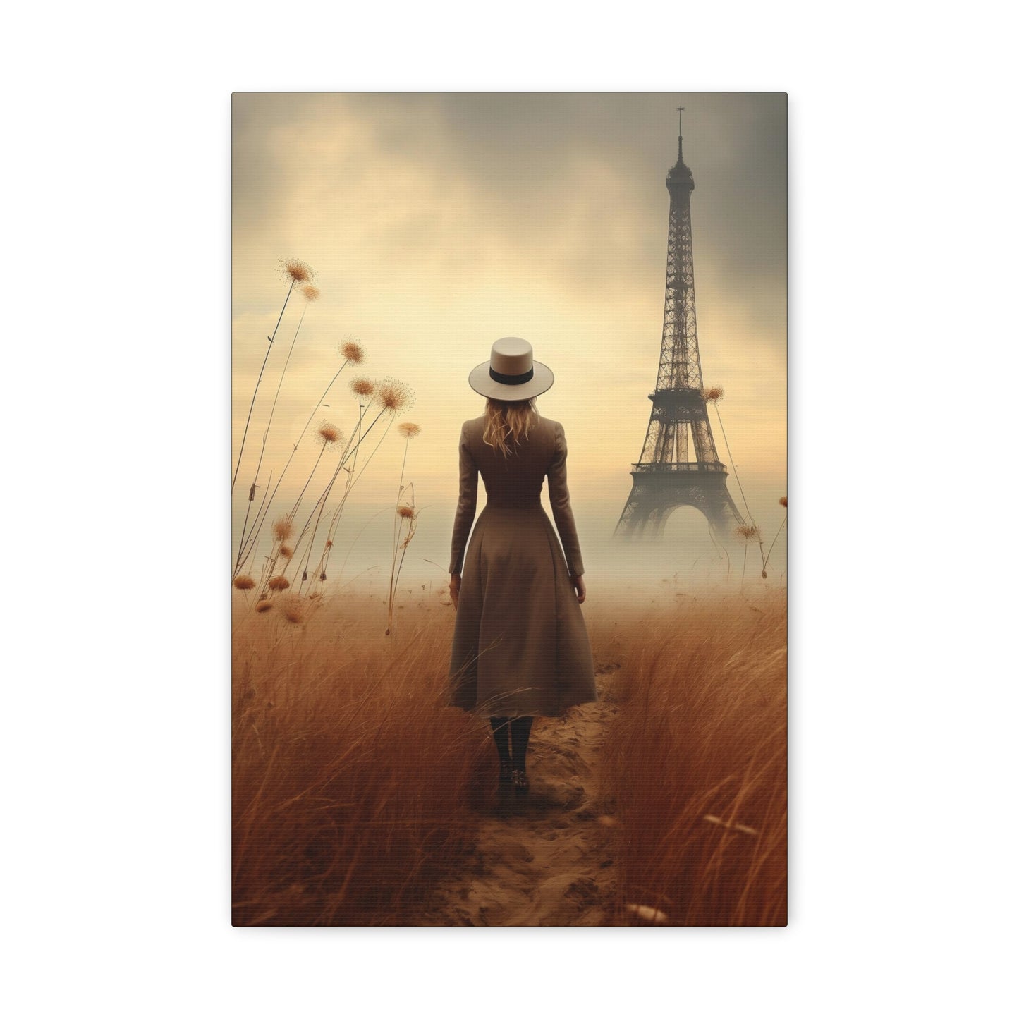 Eiffel Tower Apocalyptic Wall Art, Print on Canvas Gallery Wraps (FREE SHIPPING)
