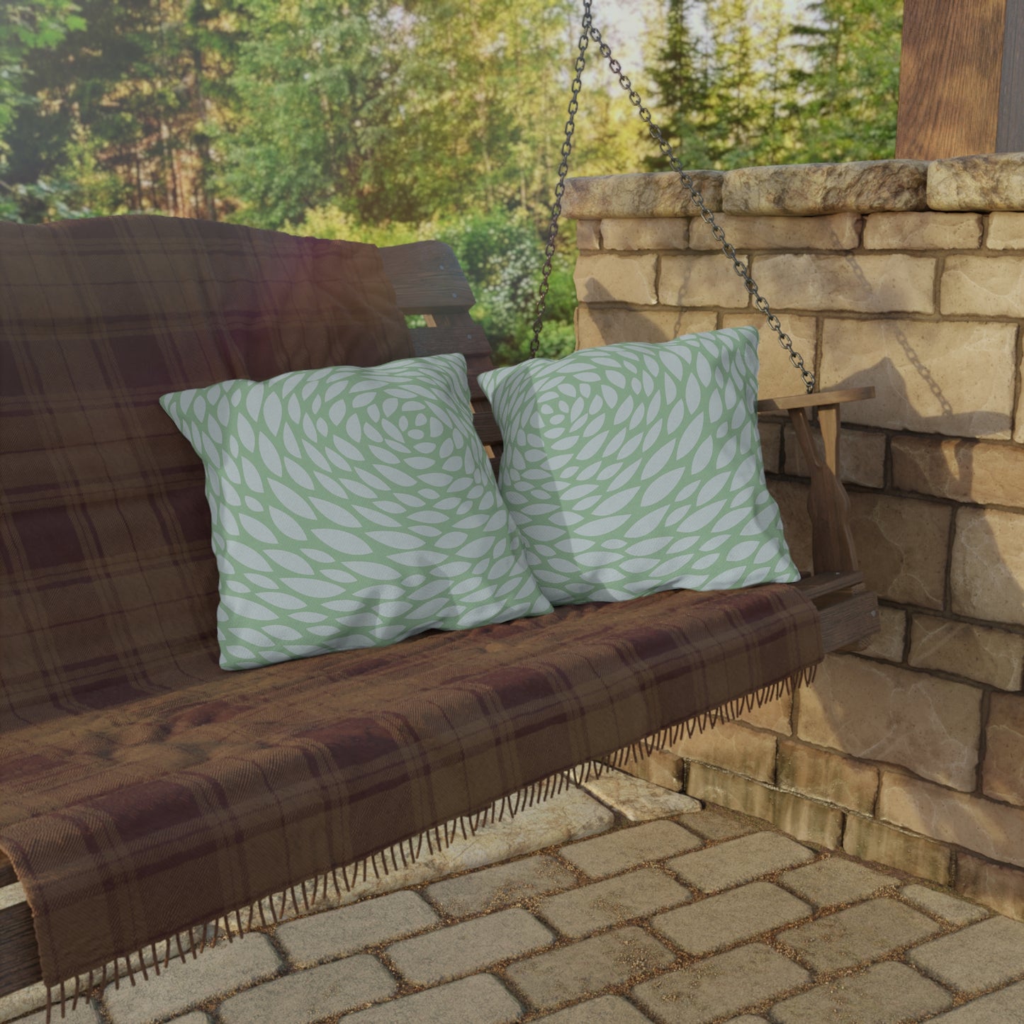 Green Leaves Whirlwind Pillow (FREE SHIPPING)