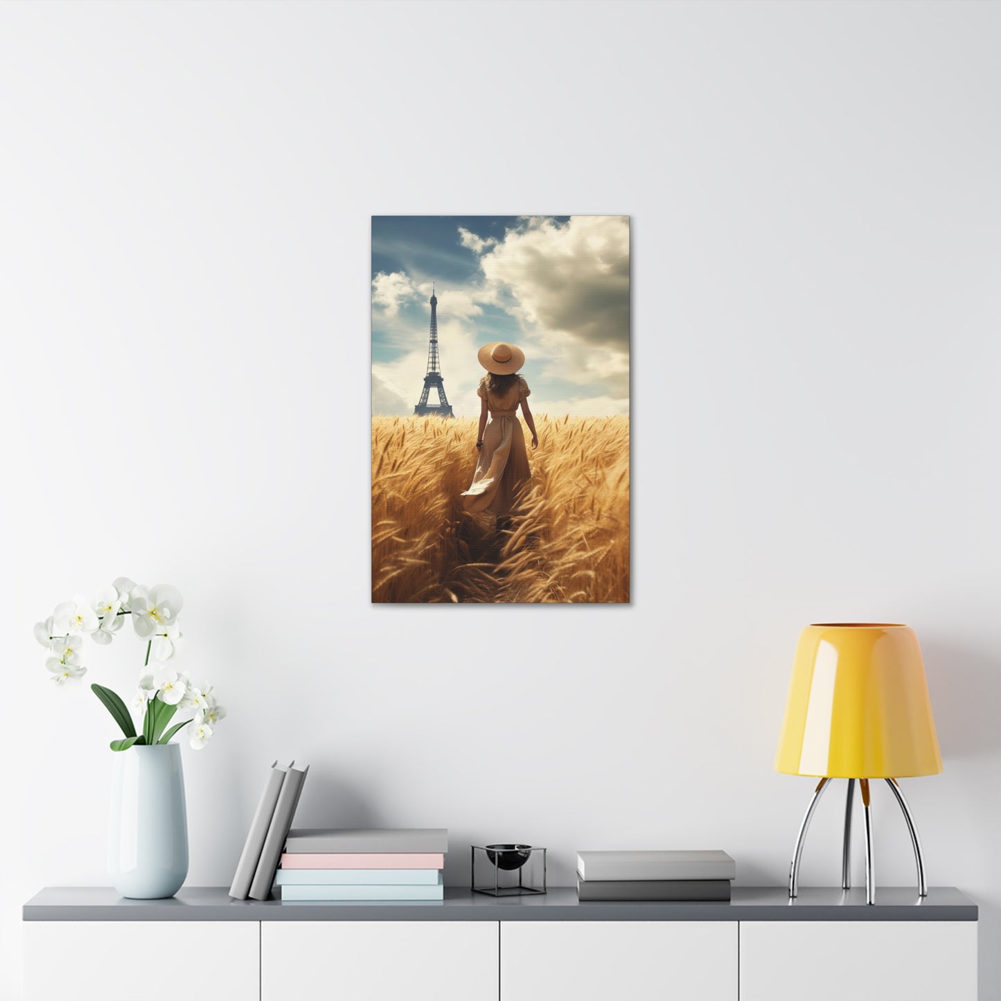 Surreal Eiffel Tower Post Apocalypse, Print on Canvas Gallery Wraps (FREE SHIPPING)