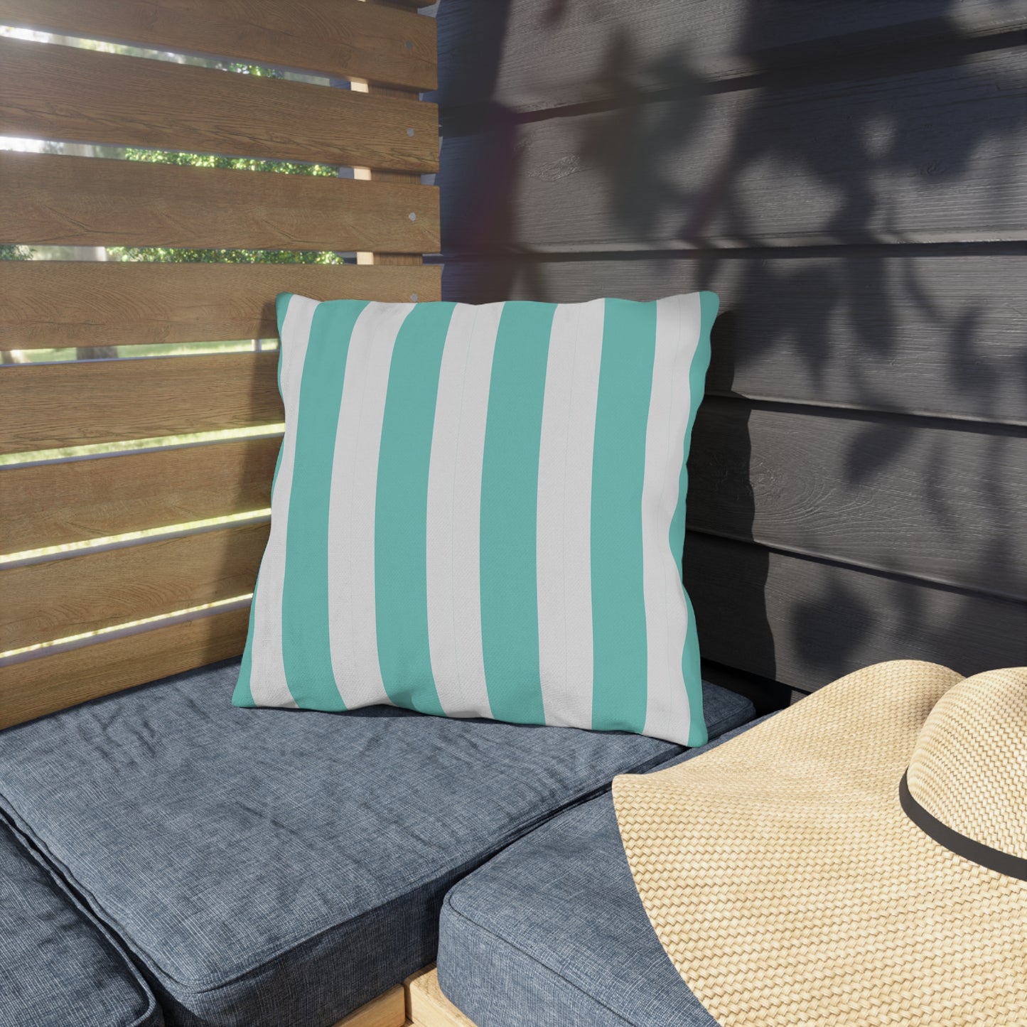 Nautical Blue & White Striped Pillow (FREE SHIPPING)