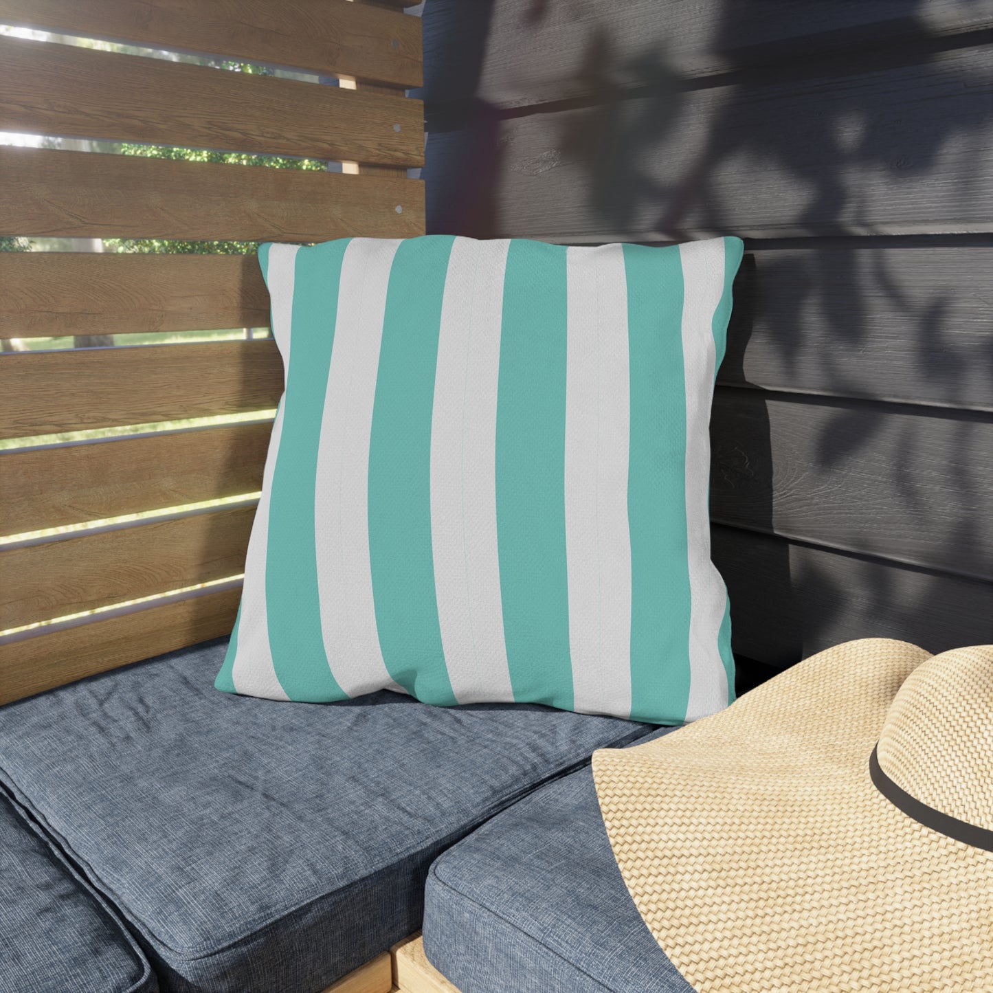Nautical Blue & White Striped Pillow (FREE SHIPPING)