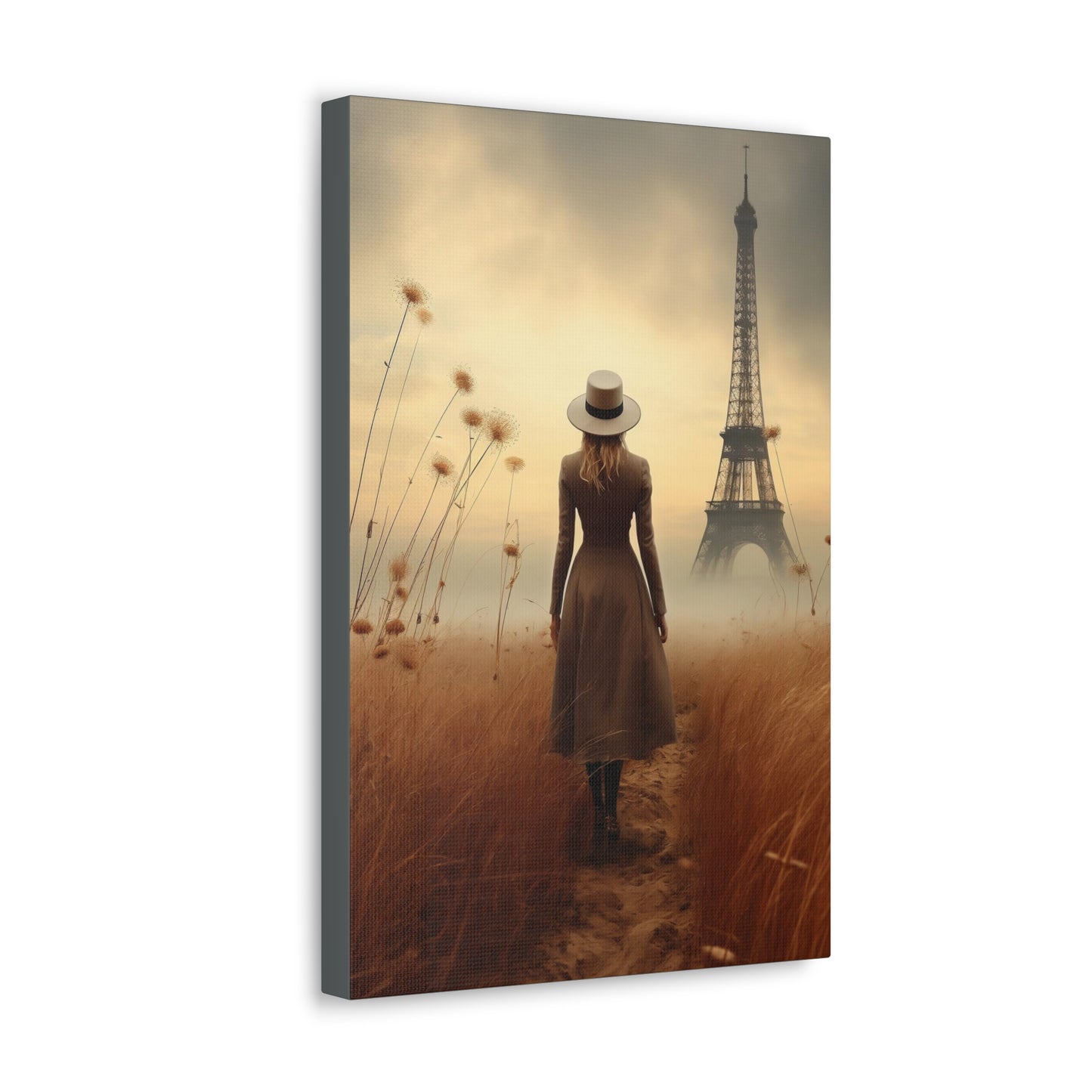 Eiffel Tower Apocalyptic Wall Art, Print on Canvas Gallery Wraps (FREE SHIPPING)