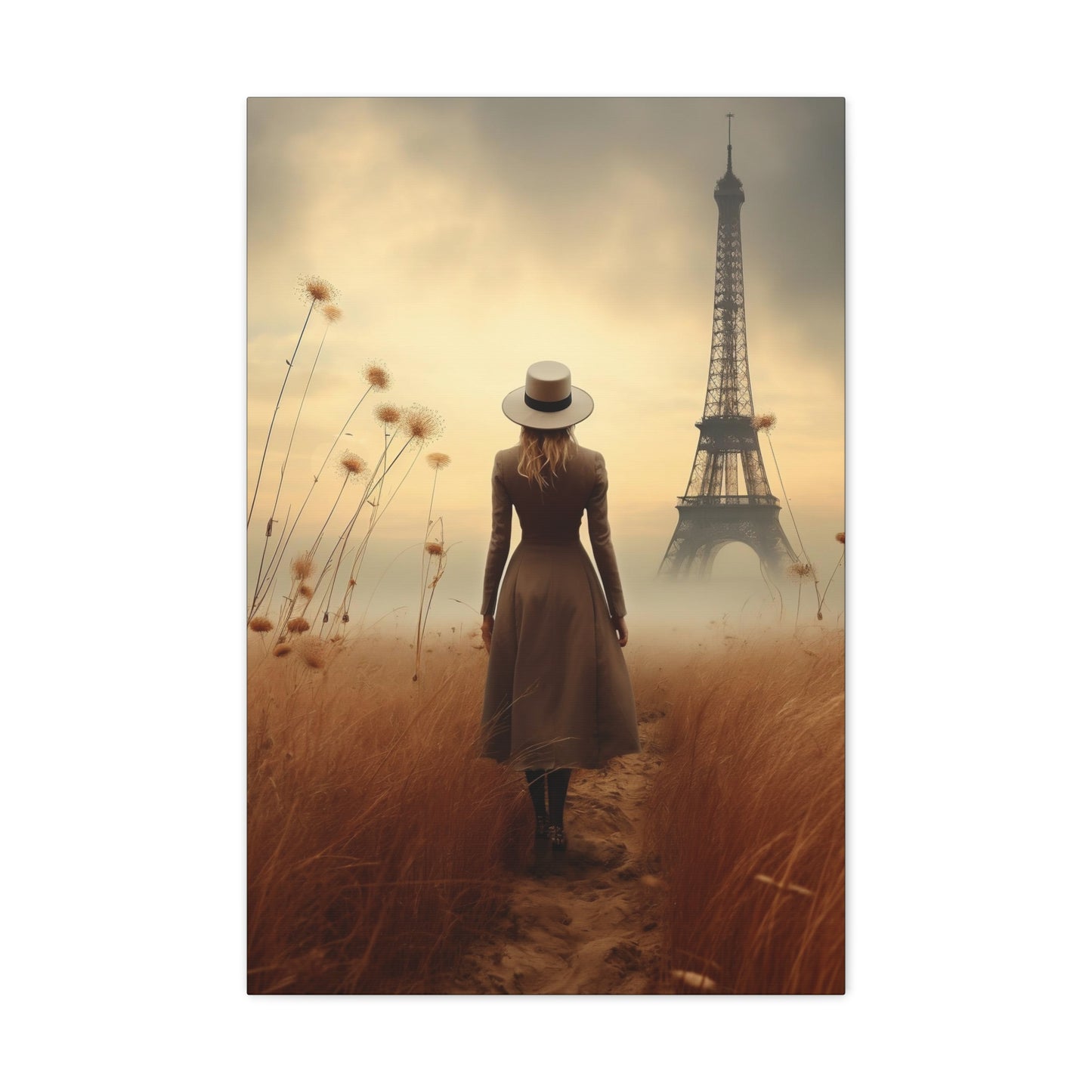Eiffel Tower Apocalyptic Wall Art, Print on Canvas Gallery Wraps (FREE SHIPPING)