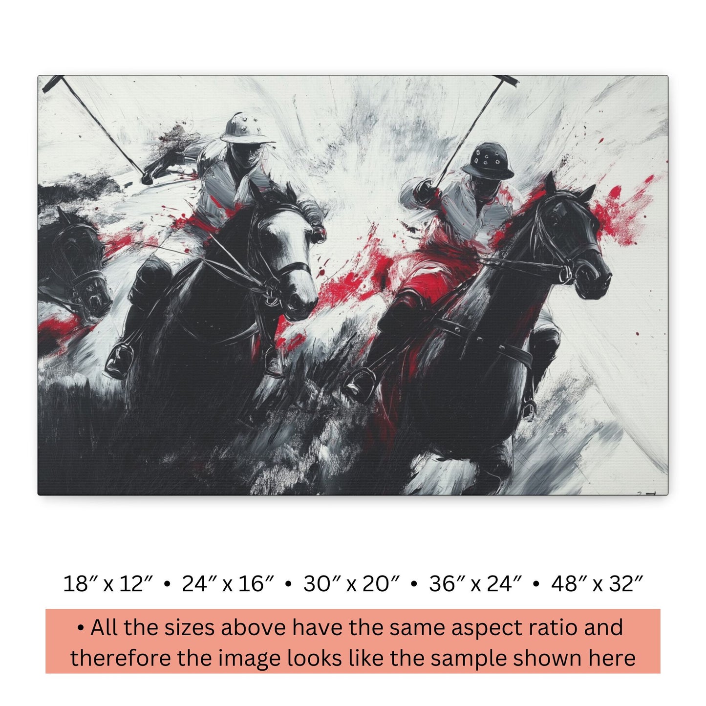 Polo Players and Ponies Game Day Wall Art (FREE SHIPPING)