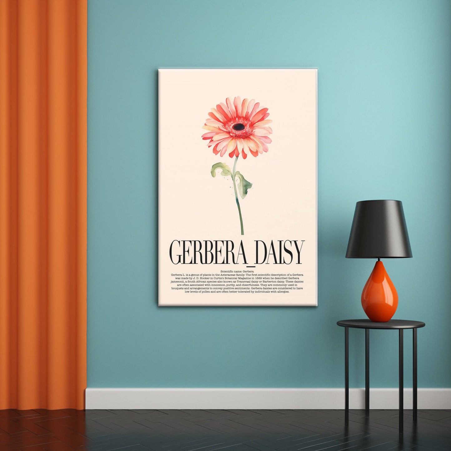 Gerbrera Daisy Wall Art_Lounge Decor