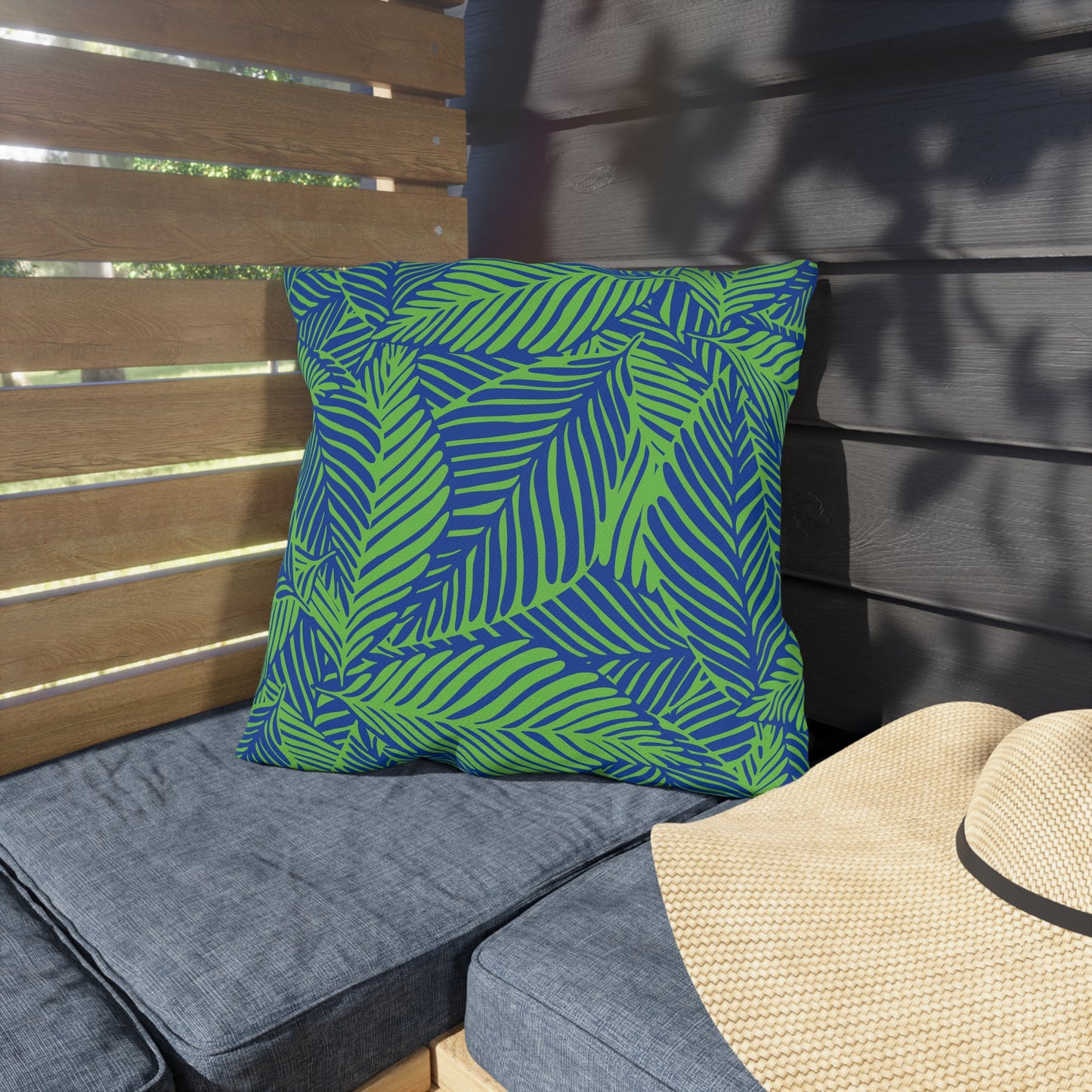 Green Blue Leaves Outdoor Pillows (FREE SHIPPING)
