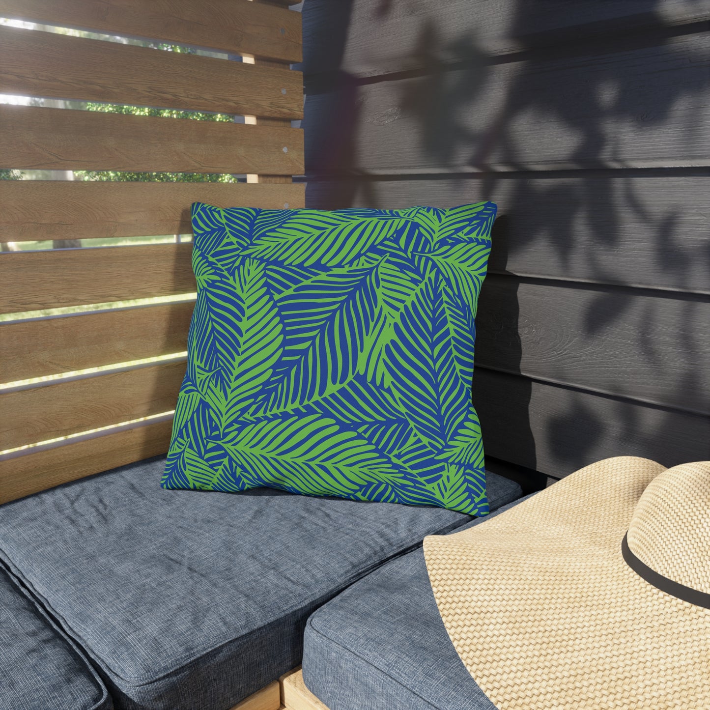 Green Blue Leaves Outdoor Pillows (FREE SHIPPING)