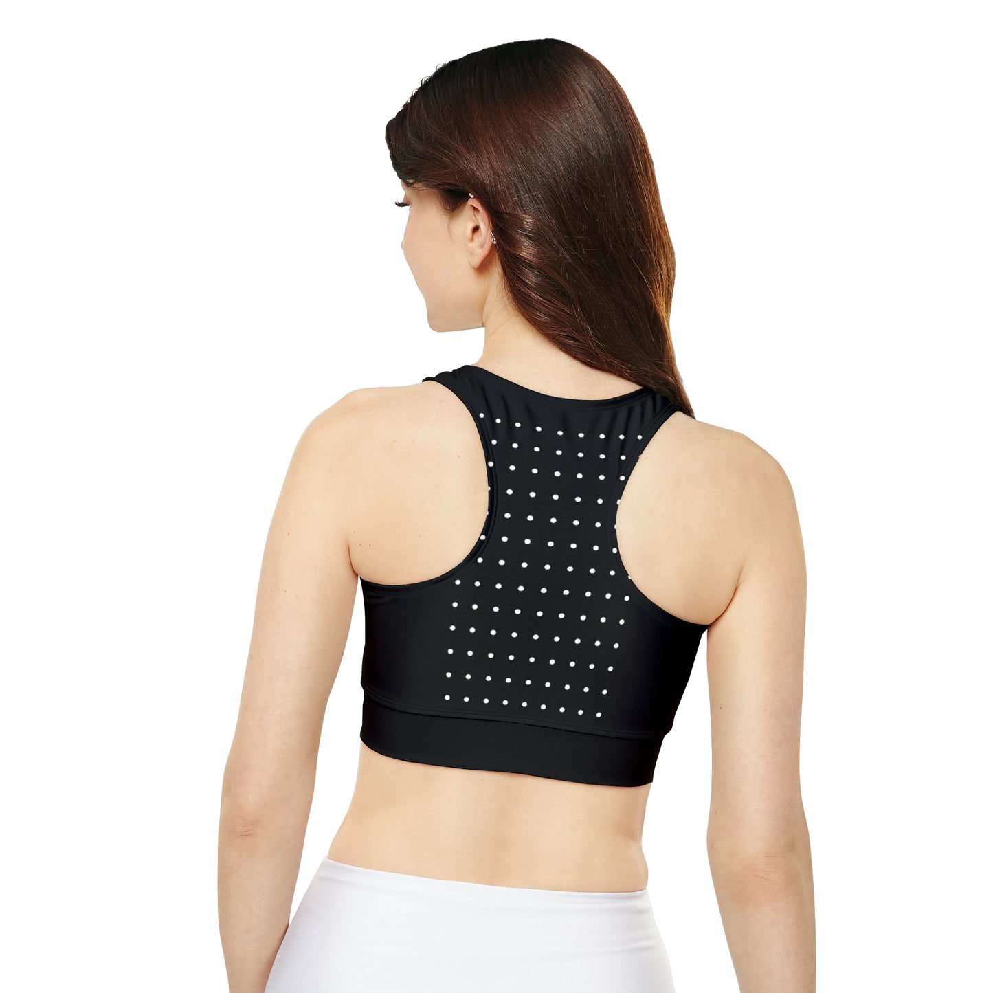 Polka Dot Yoga Sports Top_Model Back