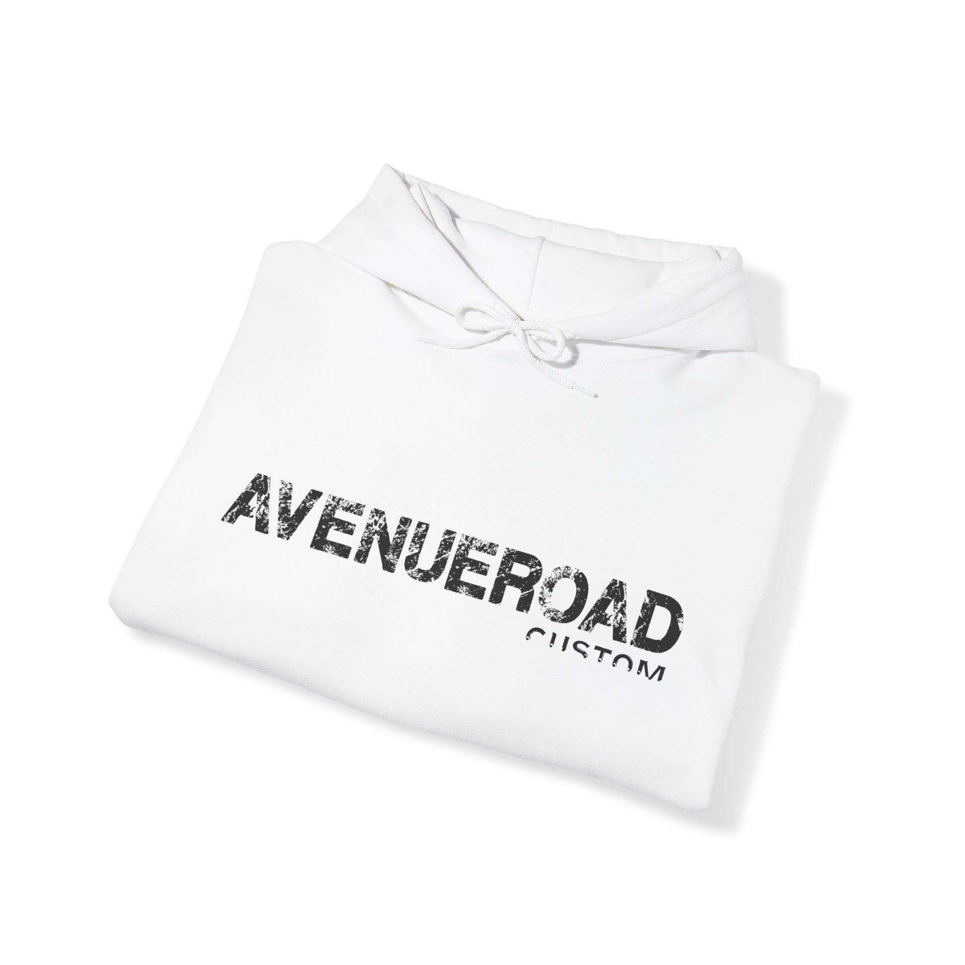 Avenue Road Custom Racing White Hoodie, Front Folded