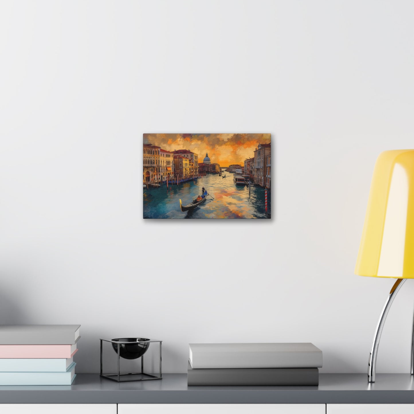 Venice Sunset Wall Art, Print on Wrapped Canvas (FREE SHIPPING)