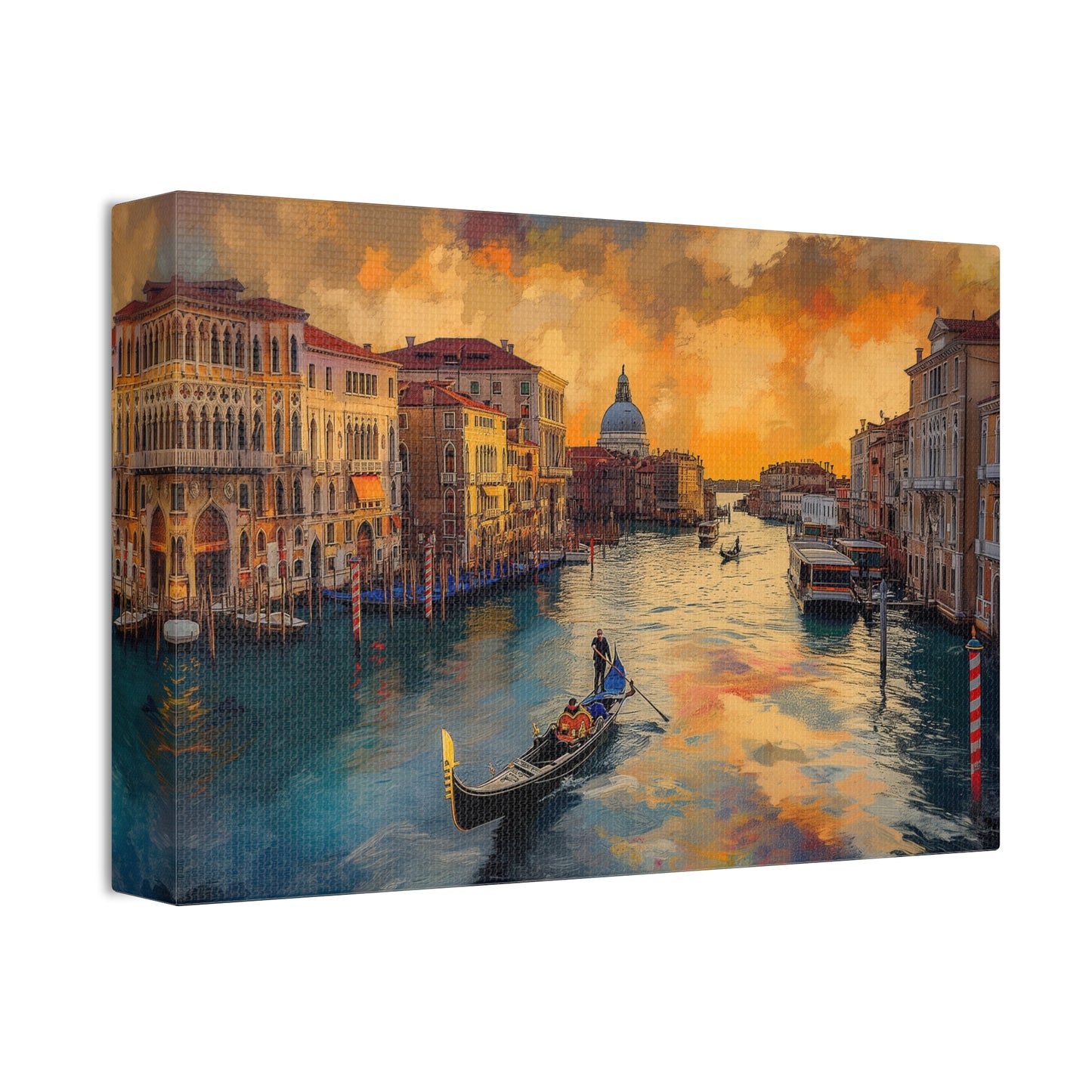 Venice Sunset Wall Art, Print on Wrapped Canvas (FREE SHIPPING)