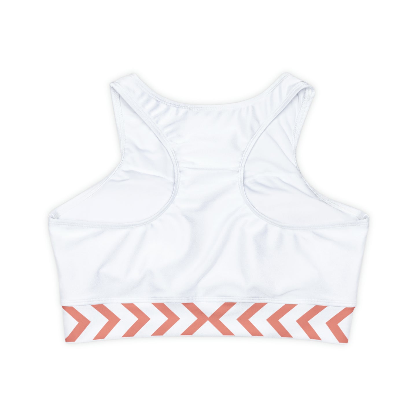 Yoga-Workout Top_Arrow Pattern on White_Back View