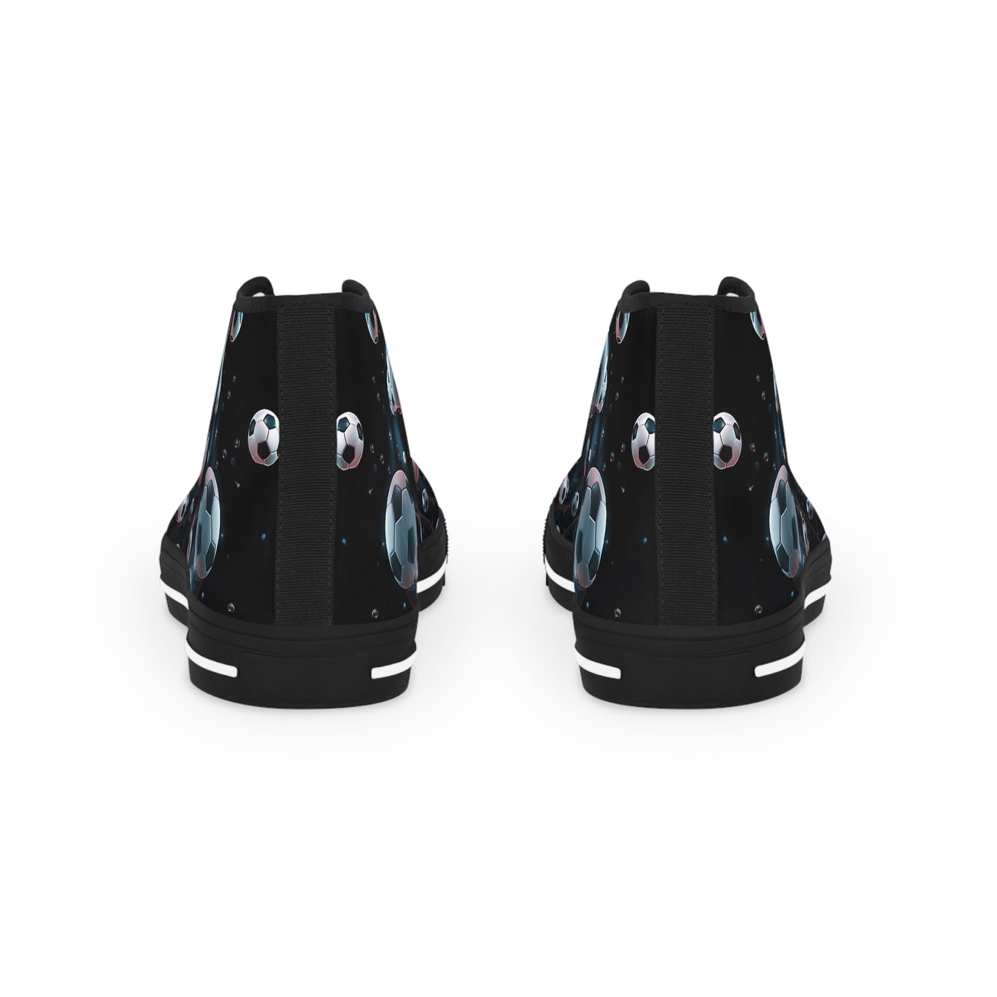 Soccer Graphic High Top Sneakers_Black Back View