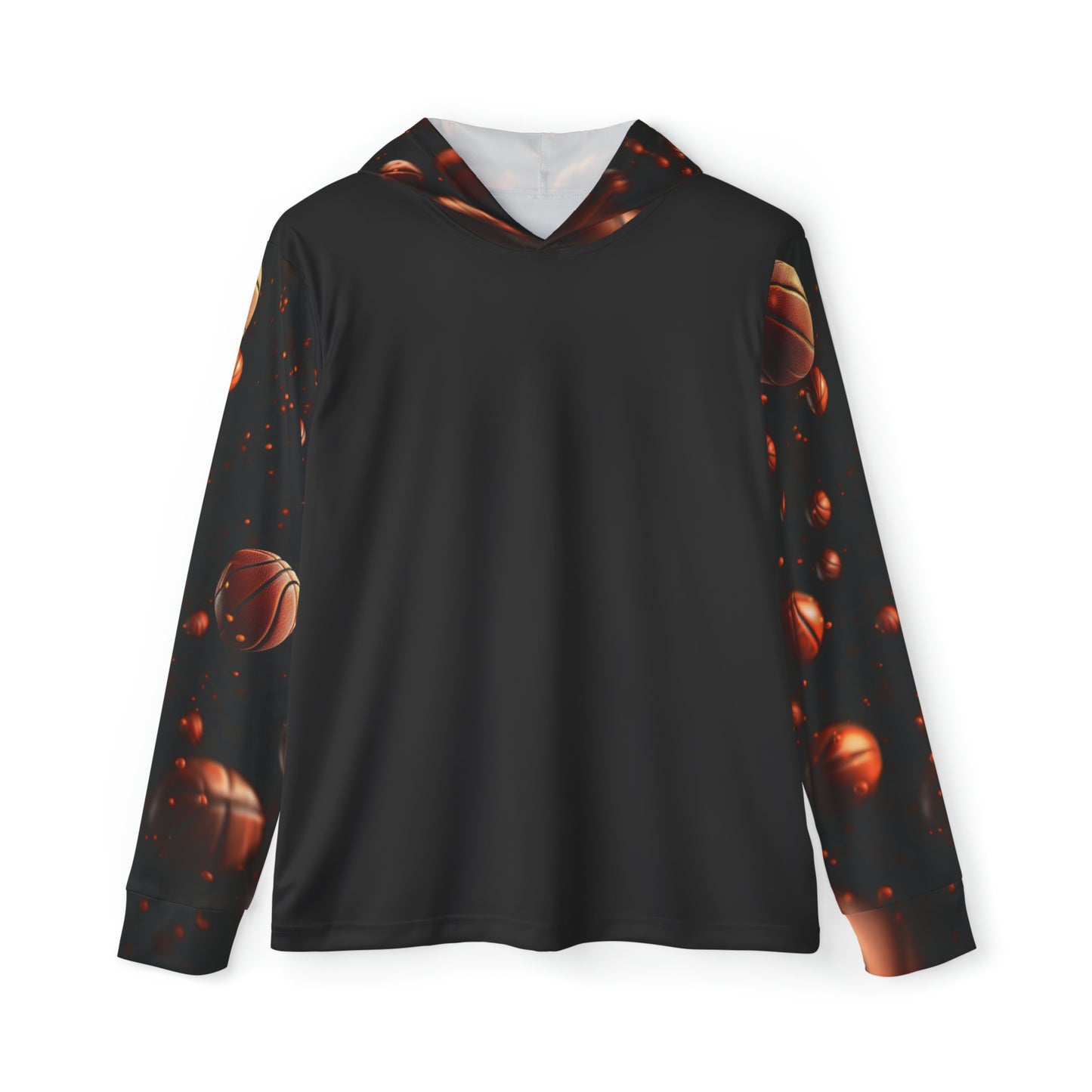 Sleeve Print Basketball Warmup Hoodie