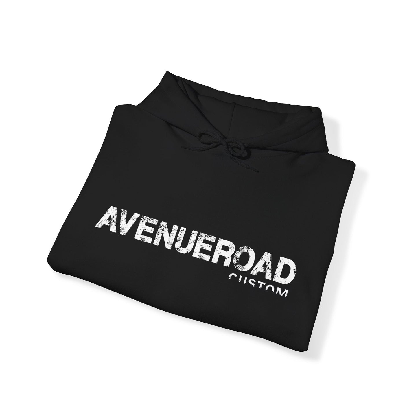 Avenue Road Custom Racing Black Hoodie, Front Folded