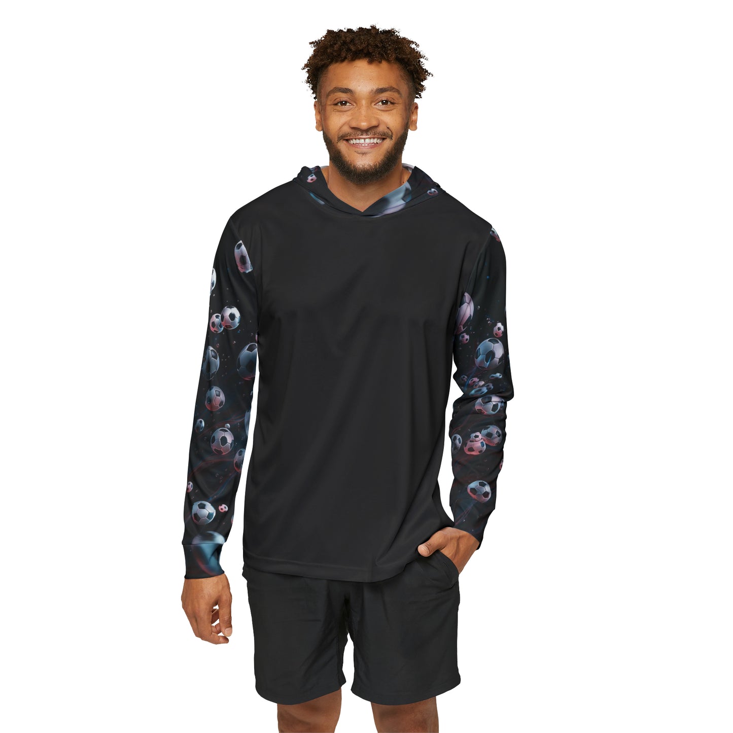 Avenue Road Custom, Sleeve Print Soccer Hoodie, Model Front side