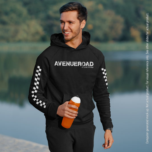 Avenue Road Custom_Hoodie_Black_Model by Lake