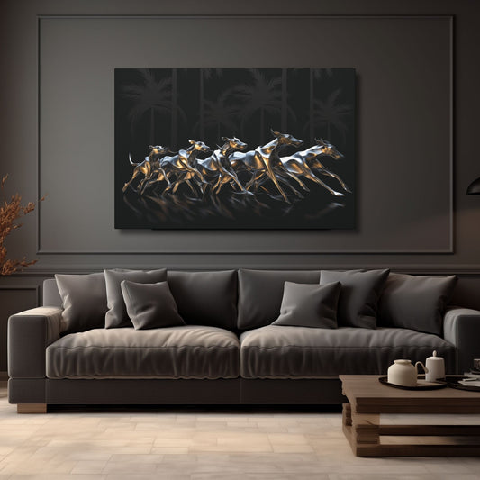 Greyhound Palm Beach Race Wall Art, Print on Wrapped Canvas (FREE SHIPPING)
