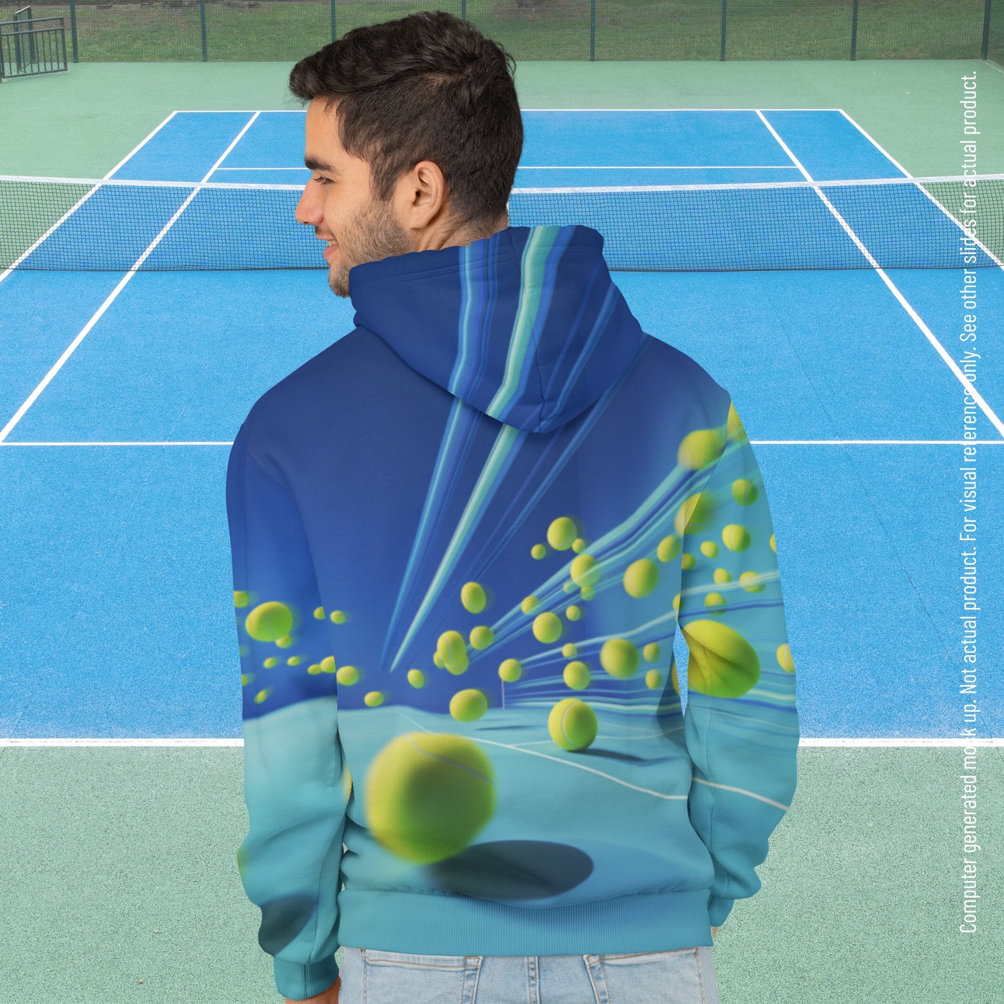 Sporty Tennis Warmup Hoodie