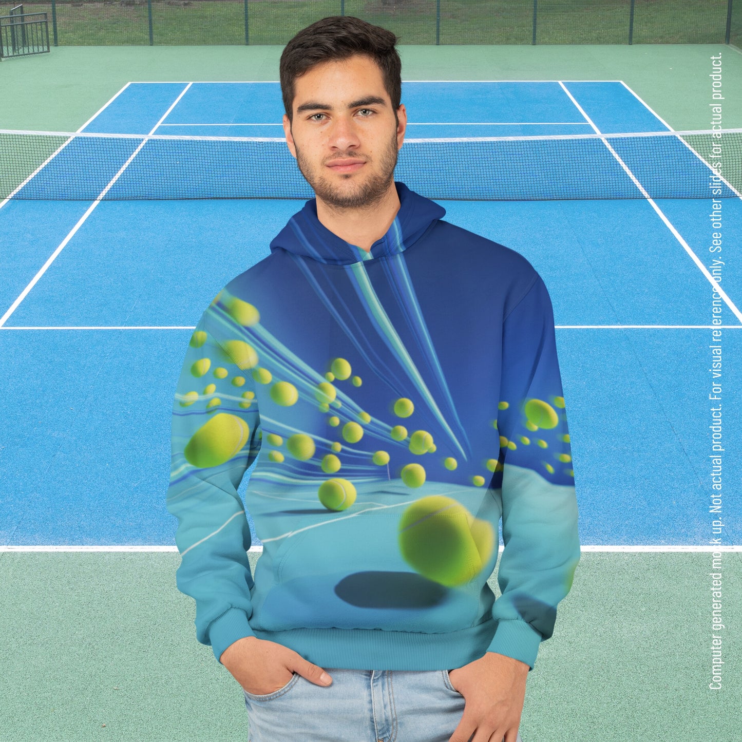 Sporty Tennis Warmup Hoodie