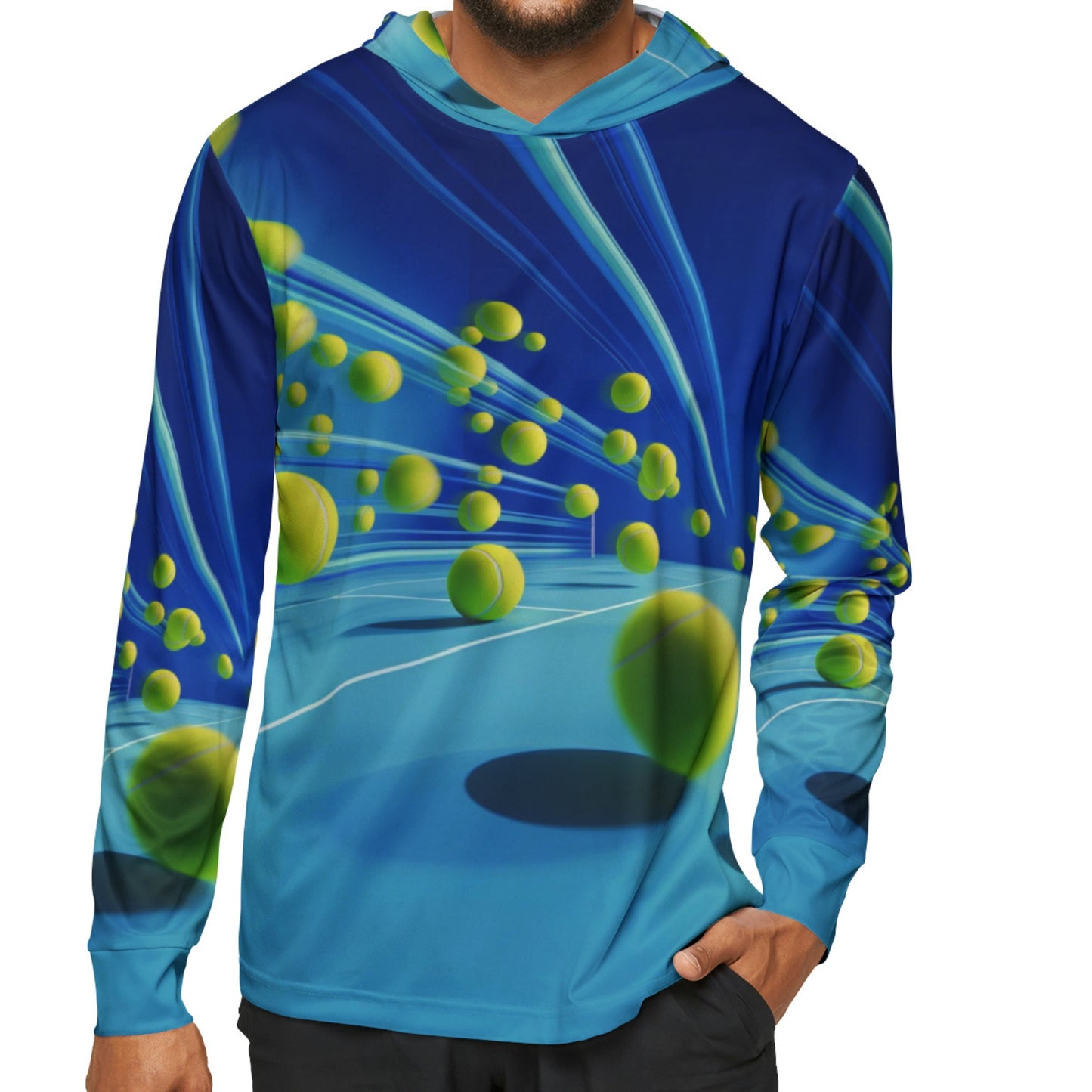 Sporty Tennis Warmup Hoodie