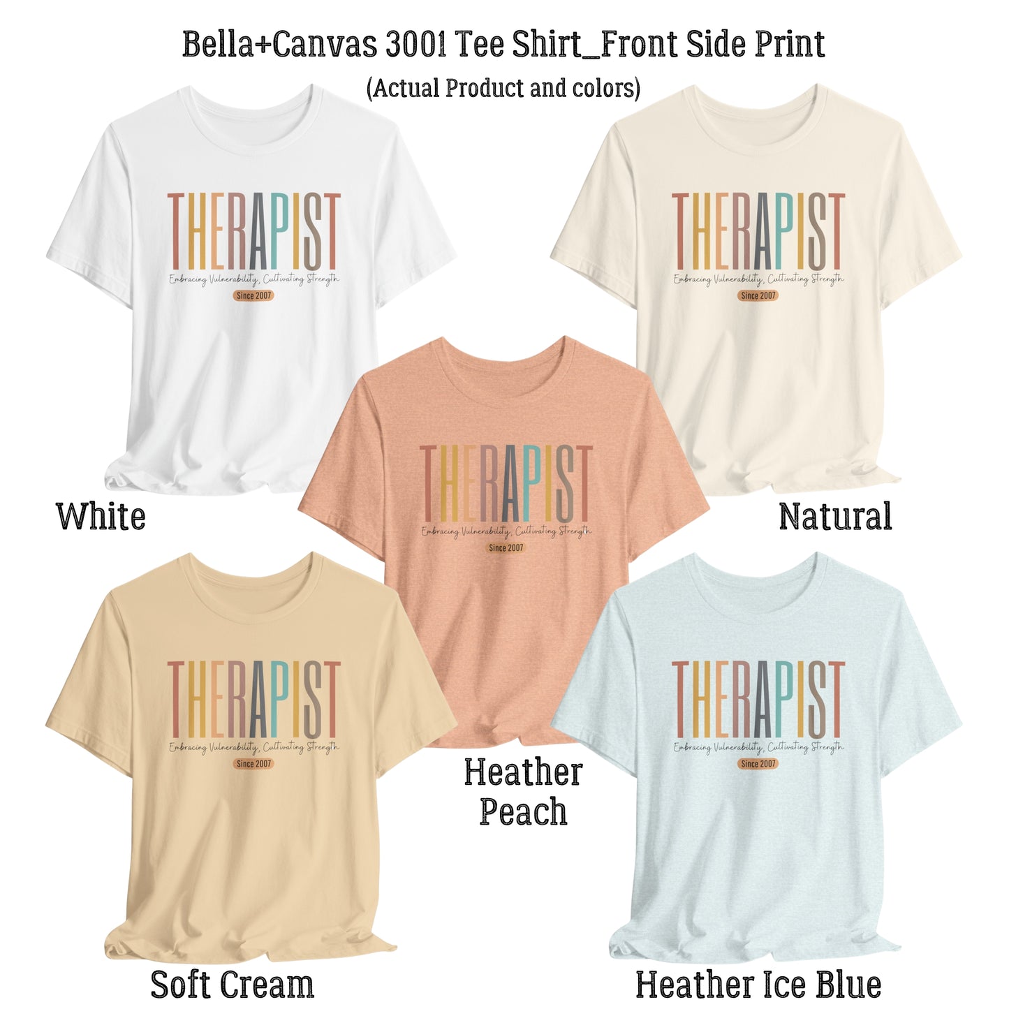 Custom Therapist T-shirt_Color Selection