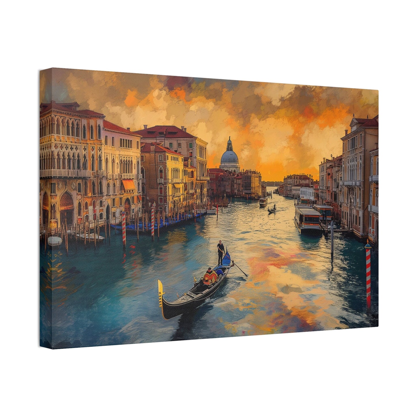 Venice Sunset Wall Art, Print on Wrapped Canvas (FREE SHIPPING)