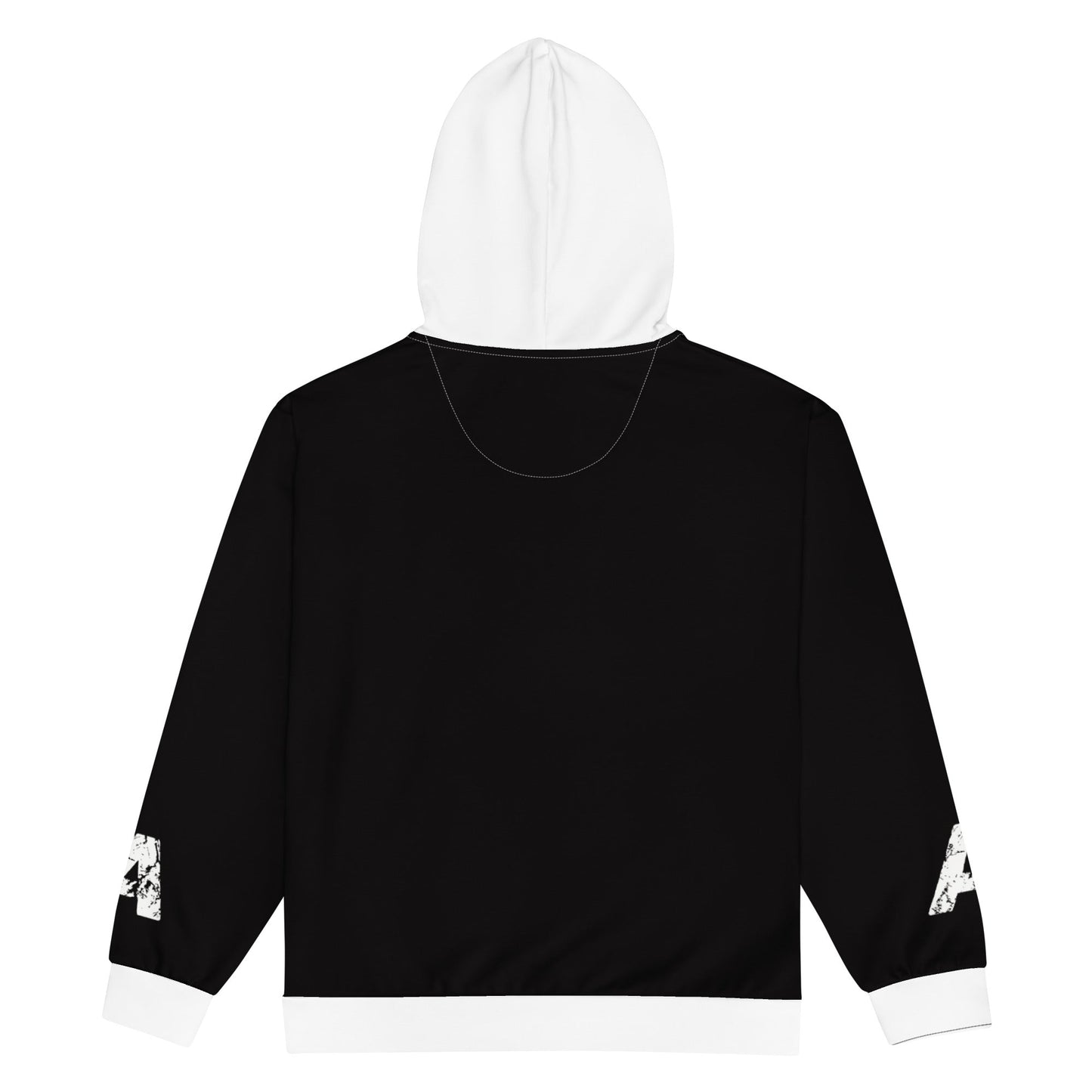 Athletica Black & White Hoodie Back View