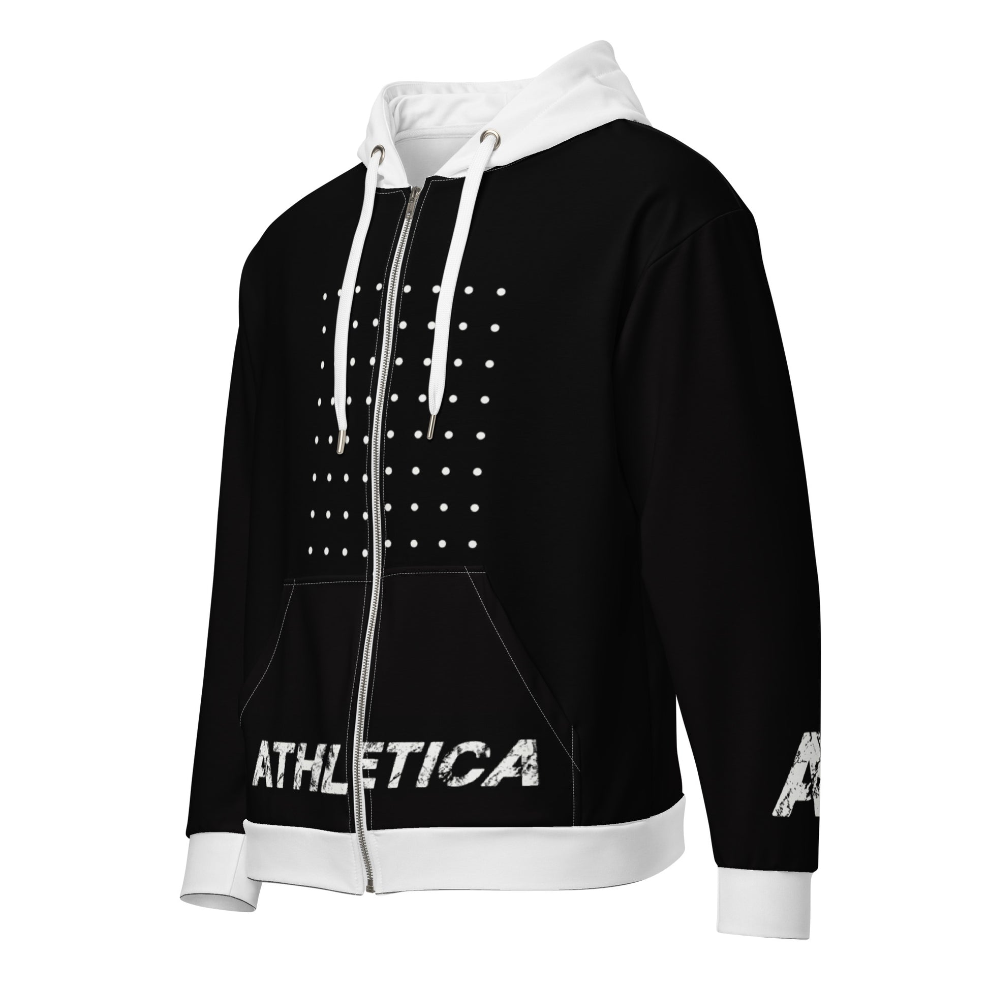 Athletica Black & White Hoodie Ghost Mock up