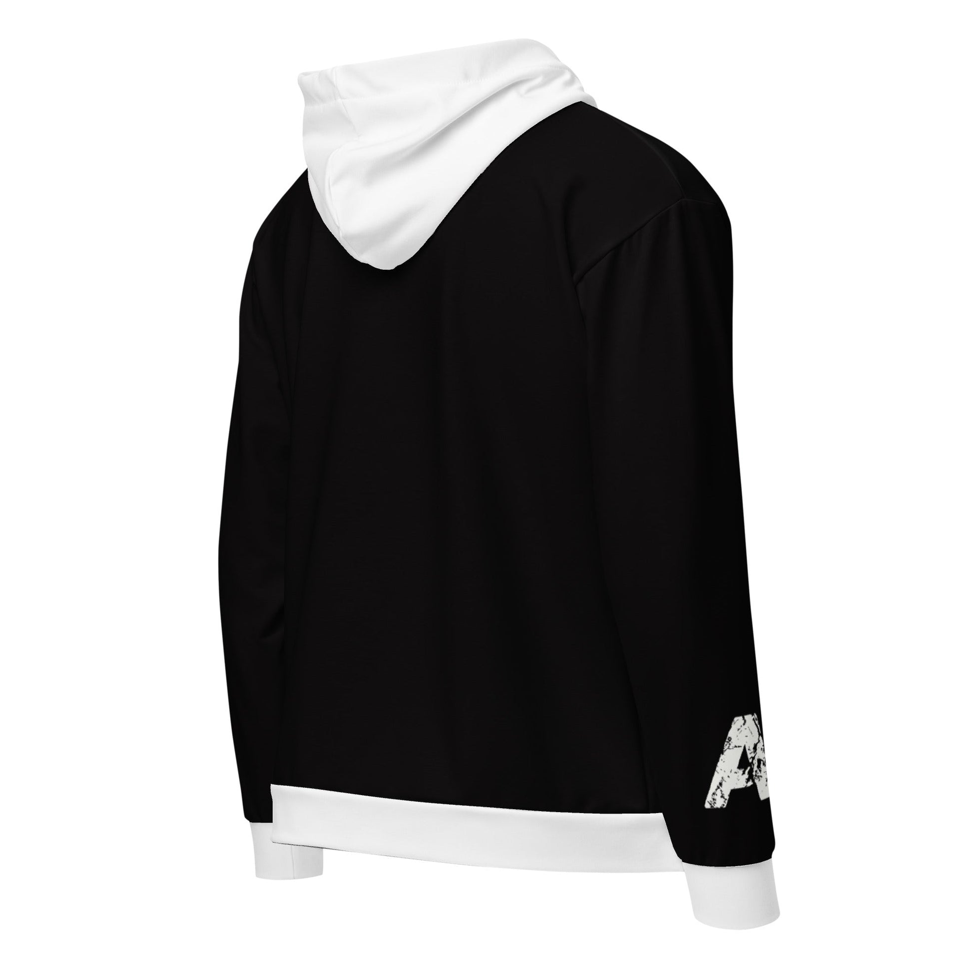 Athletica Black & White Hoodie Ghost Mock up Back