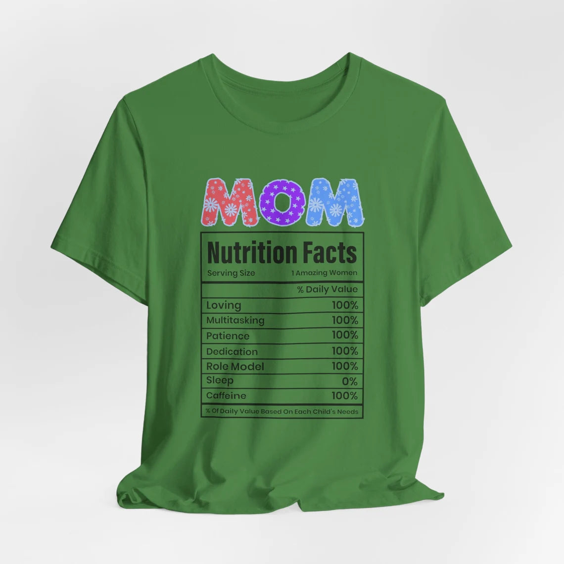 Whimsical Mother's Day Nutrition Tee_Heather Green