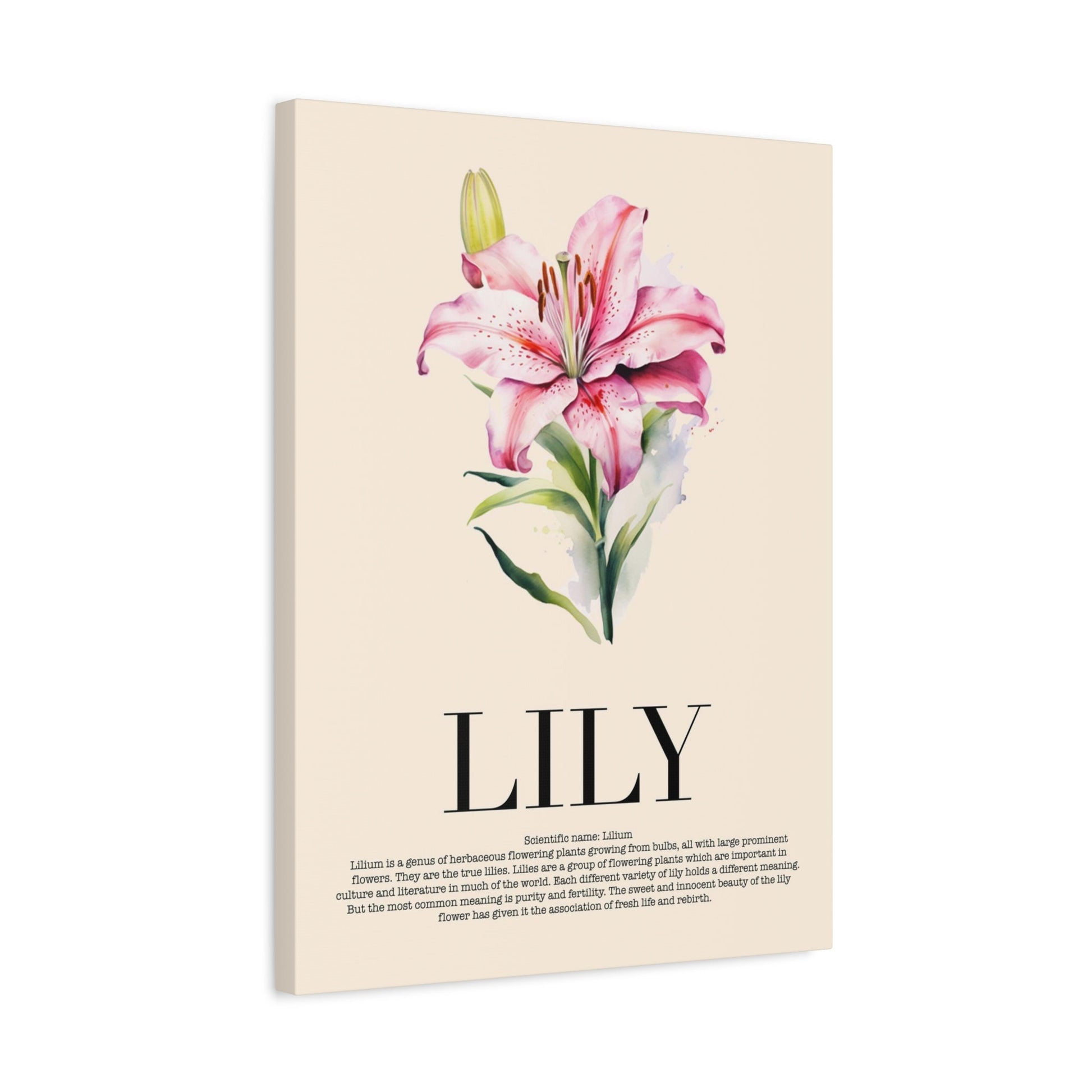 Lily Water Color Wall Art_Side View