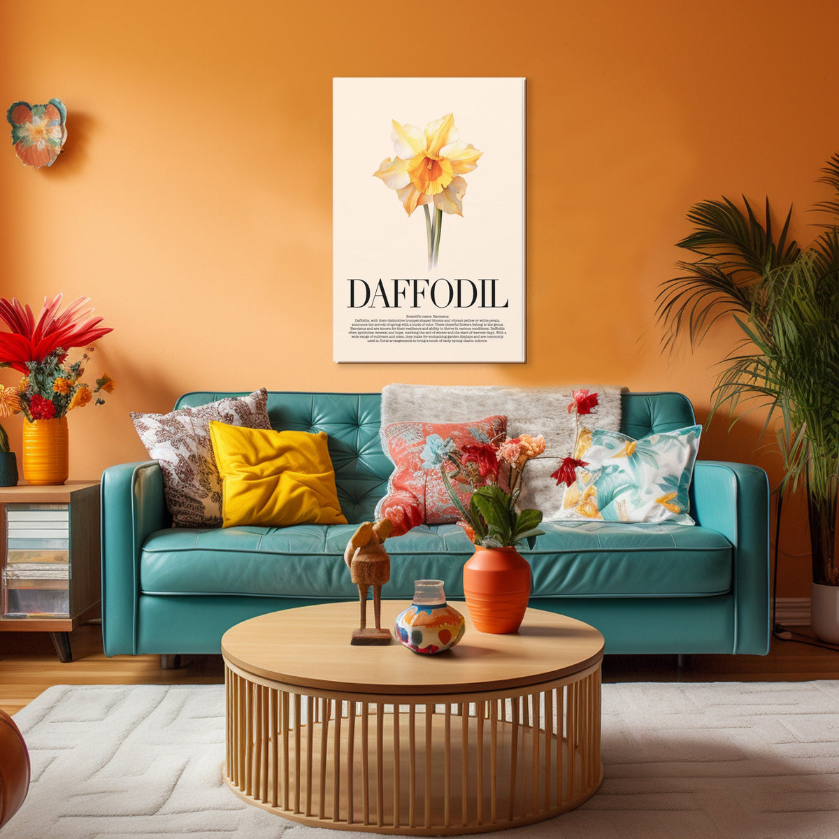 Daffodil Water Color Wall Art_Staging Decor