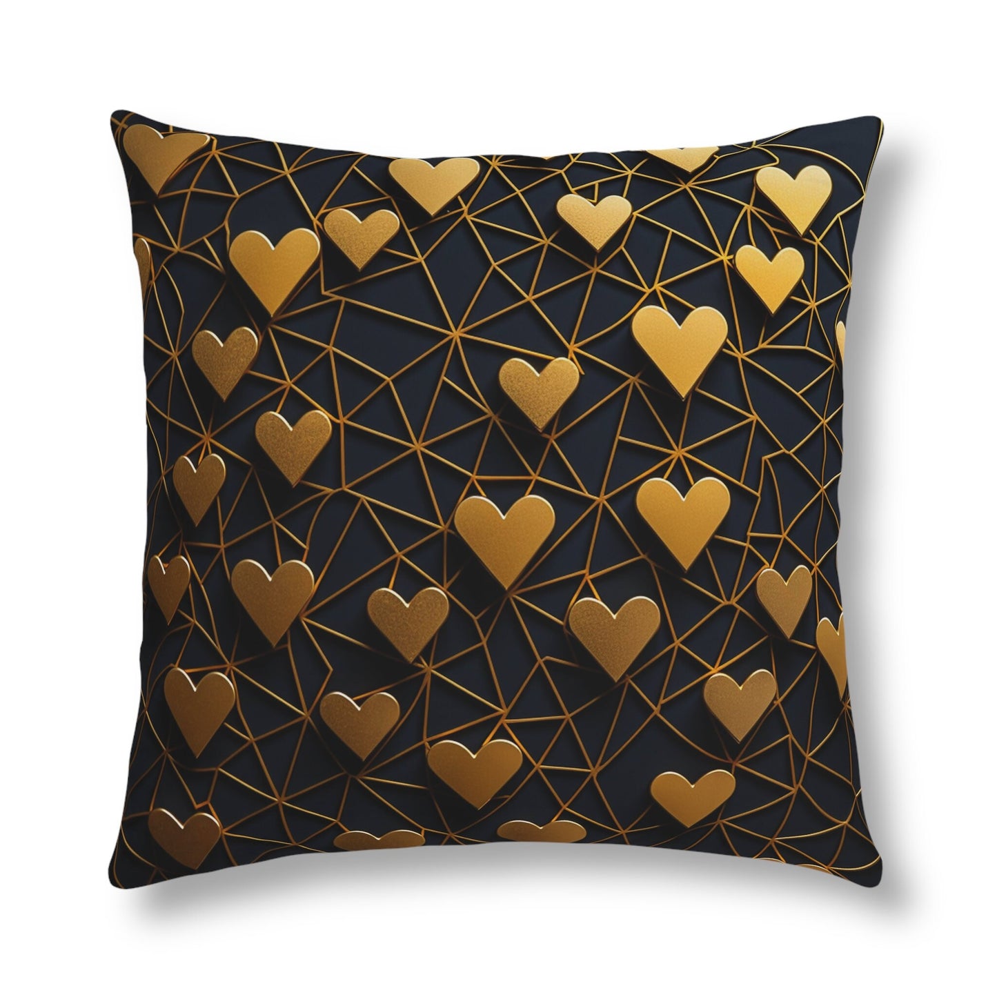 Golden Hearts Pillow_Back Side