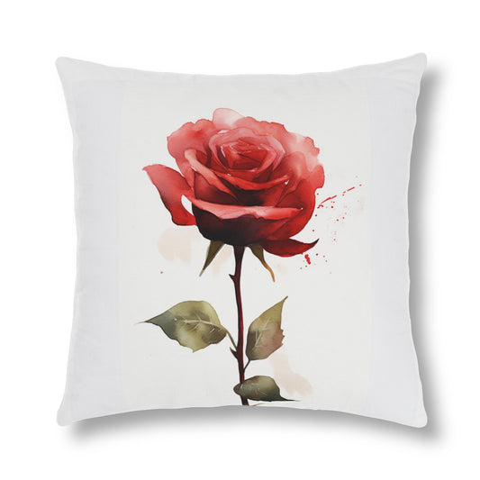 Rose Watercolor Pillow_Front View