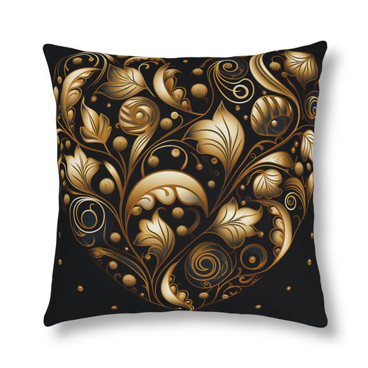 Golden Leaves Decorative Pillow_Front View