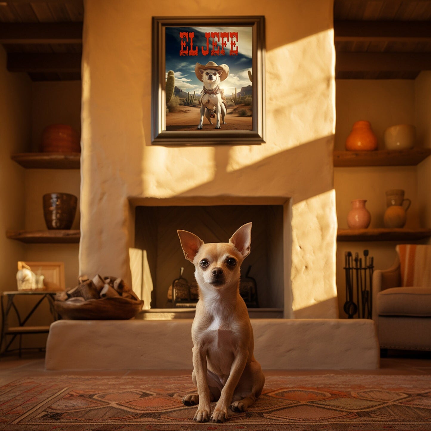 El Jefe Chihuahua Dog (Digital Poster)