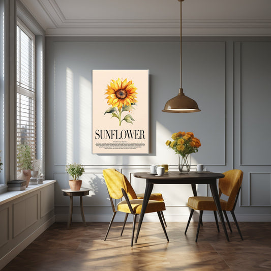 Sunflower Water Color Wall Art_Kitchen Decor