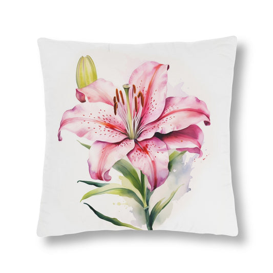 Lily Watercolor Pillow_Front View