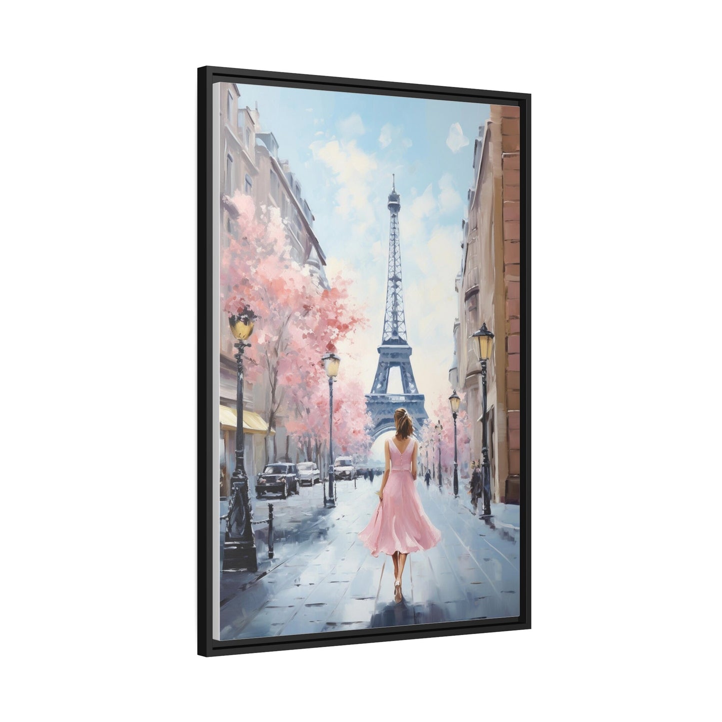 Eiffel Tower Paris painting on Canvas Wall Art_Side View