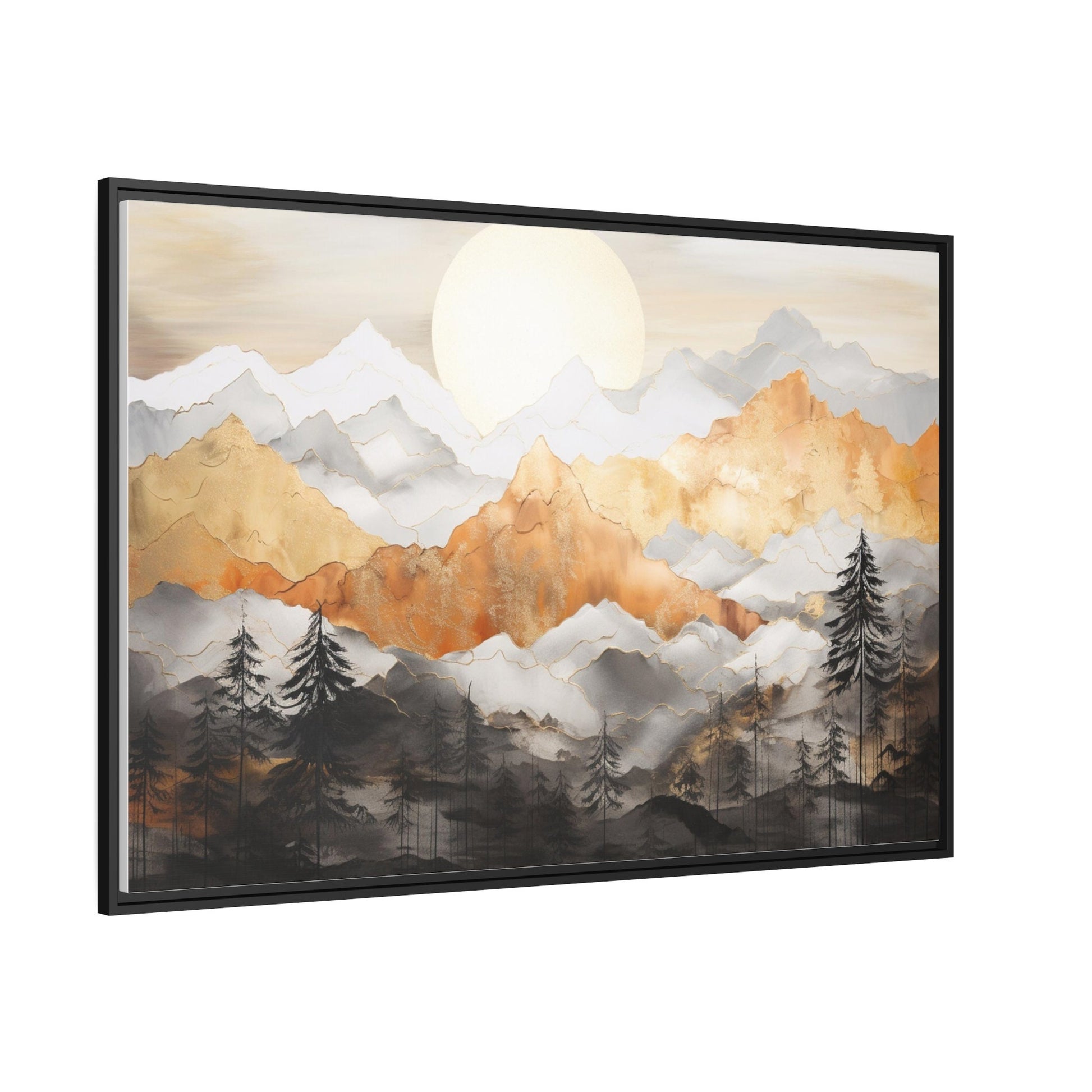 Abstract Art, Mountain Sunset_Perspective View