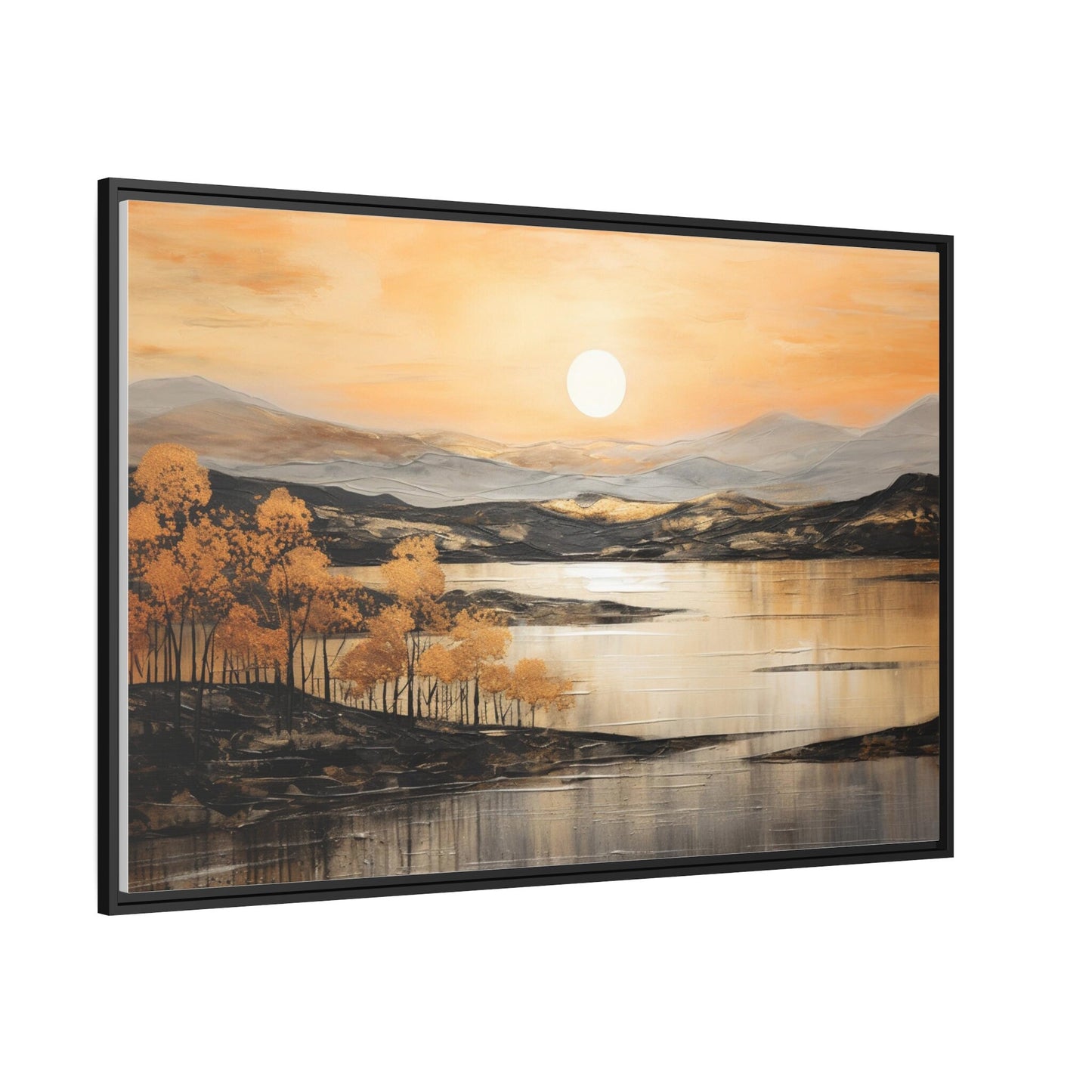 Abstract Painting, Autumn Lakeview_Side view