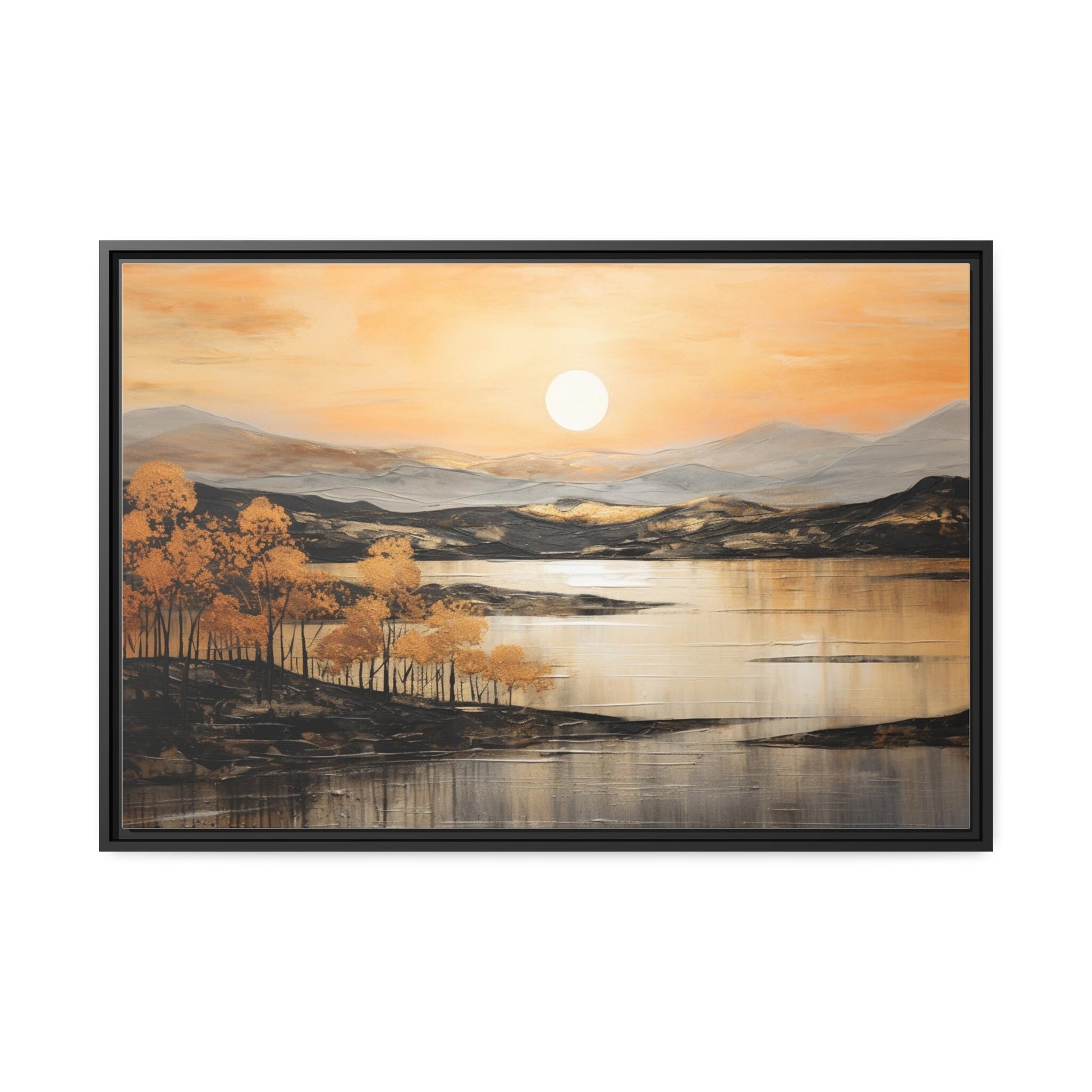 Abstract Painting, Autumn Lakeview_Small Front View