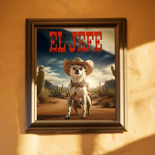 El Jefe Chihuahua Dog (Digital Poster)