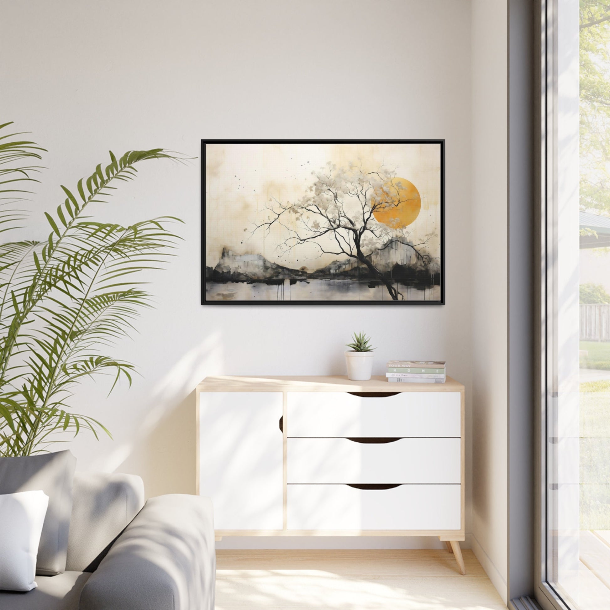 Abstract Painting, Autumn Lakeview_Wall Art