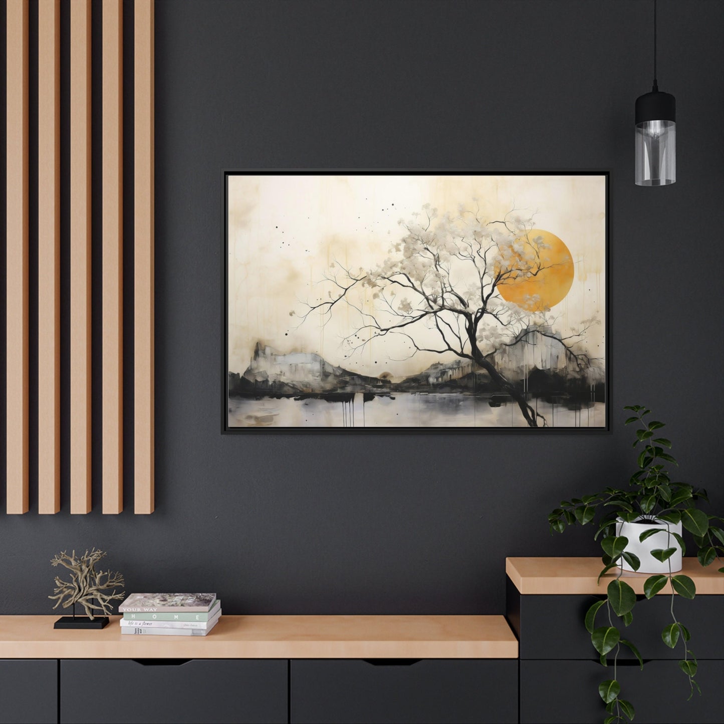 Abstract Painting, Autumn Lakeview_Office Wall Art