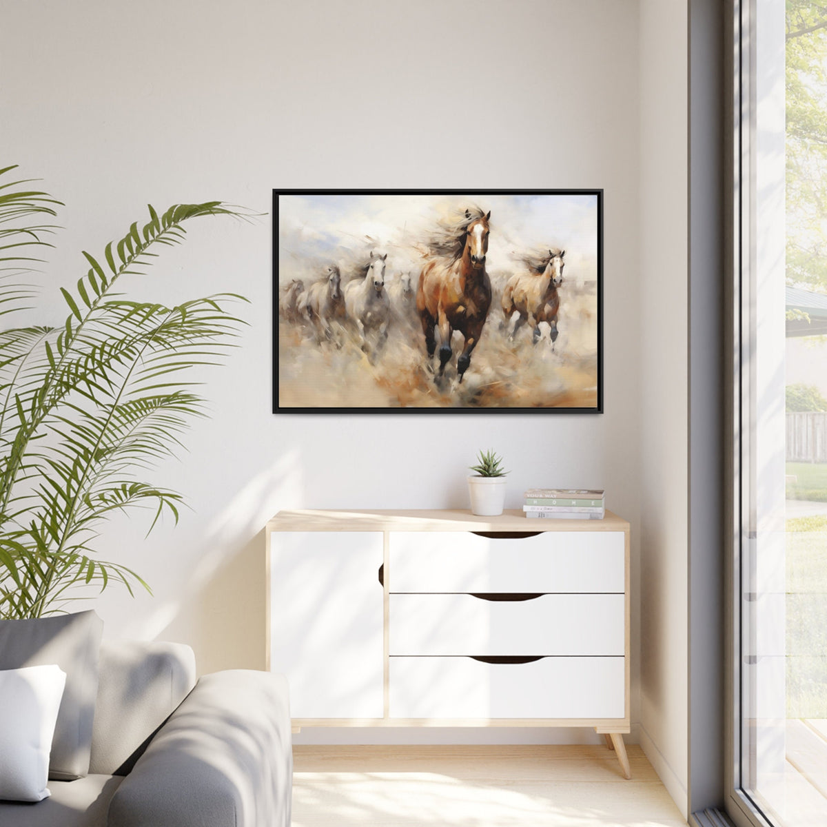 Hurd of horses galloping_Wall Art_Living Room Decor