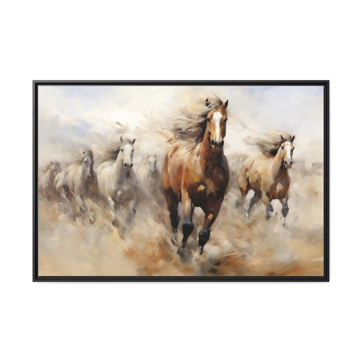Hurd of horses galloping_Wall Art_Living Room Decor