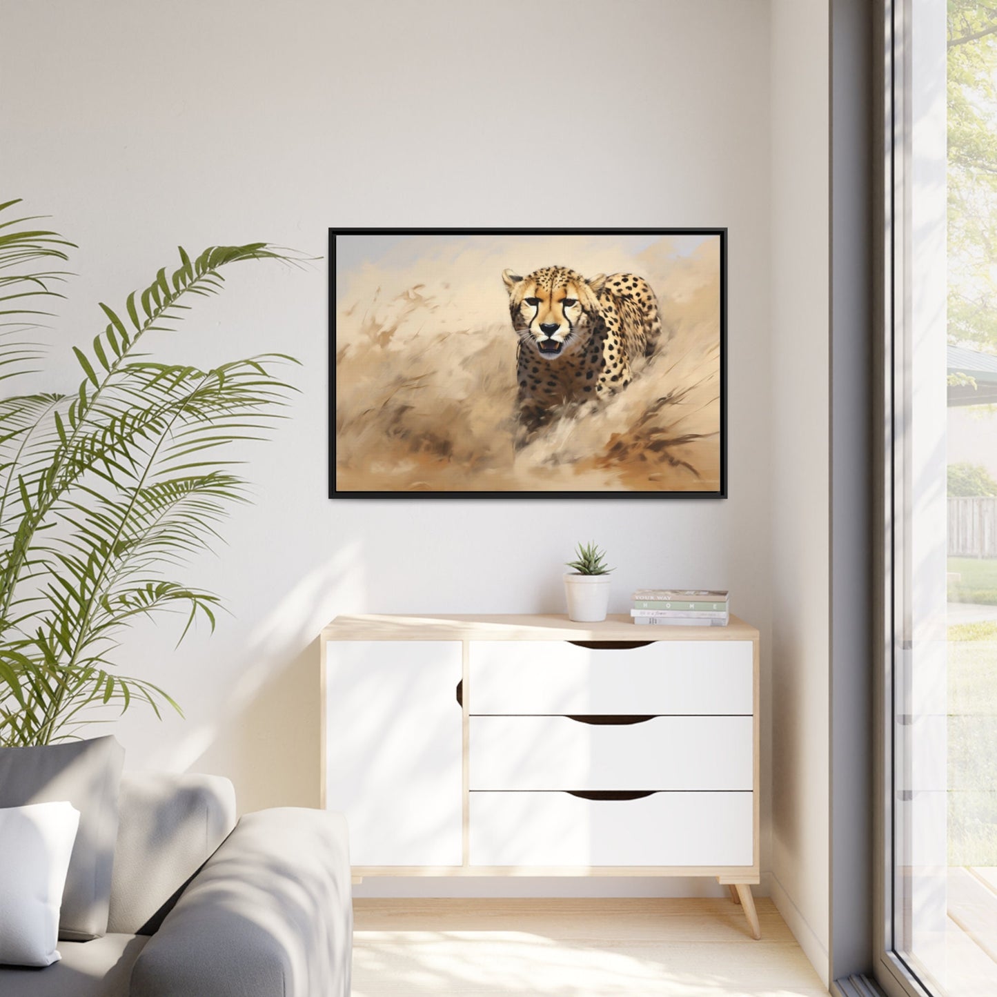 Cheetah Wall Art_Living Room Decor